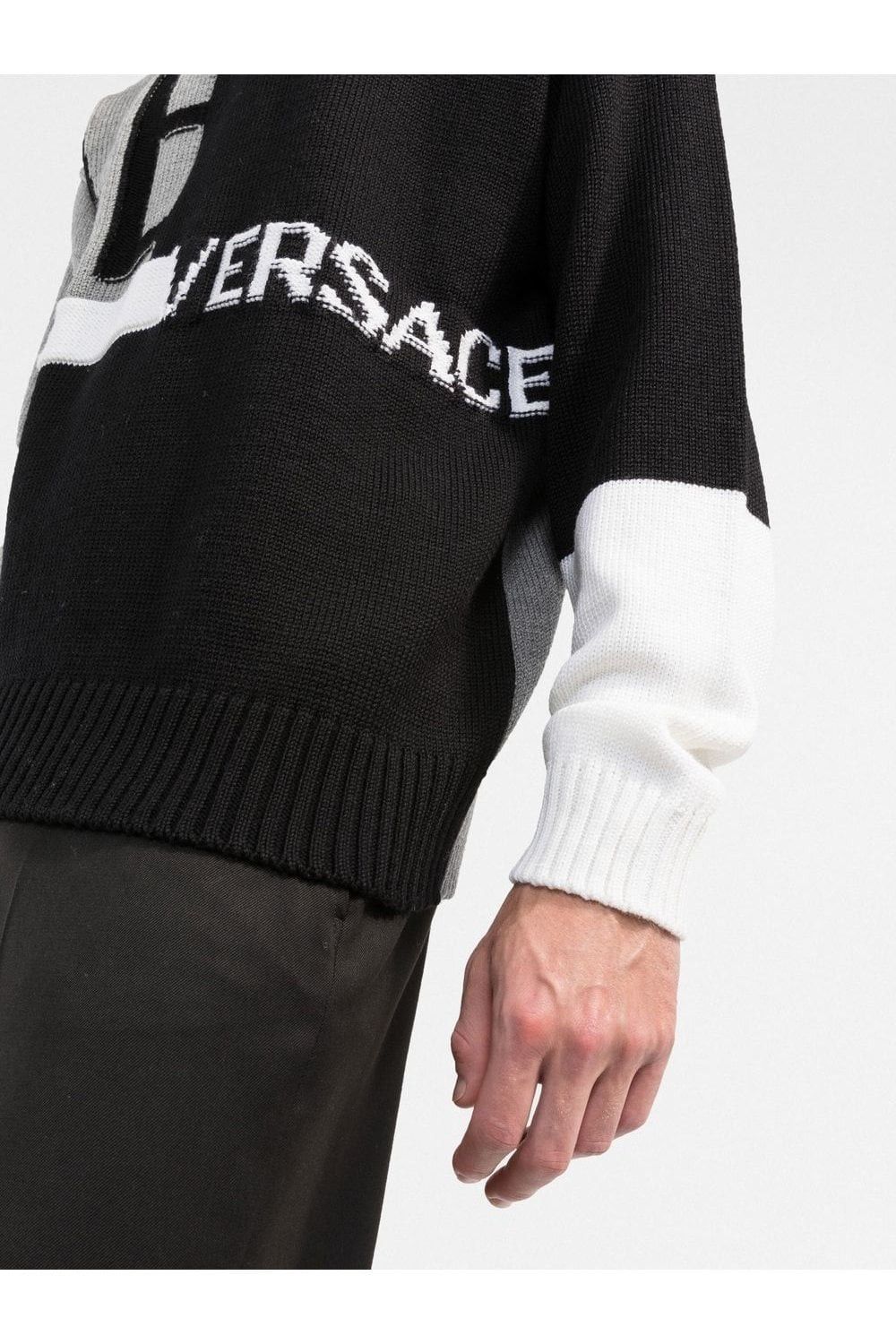 Versace o1y0525 Logo Crewneck Sweater in Multicolor Size US M / EU 48-50 / 2 - 2 Thumbnail