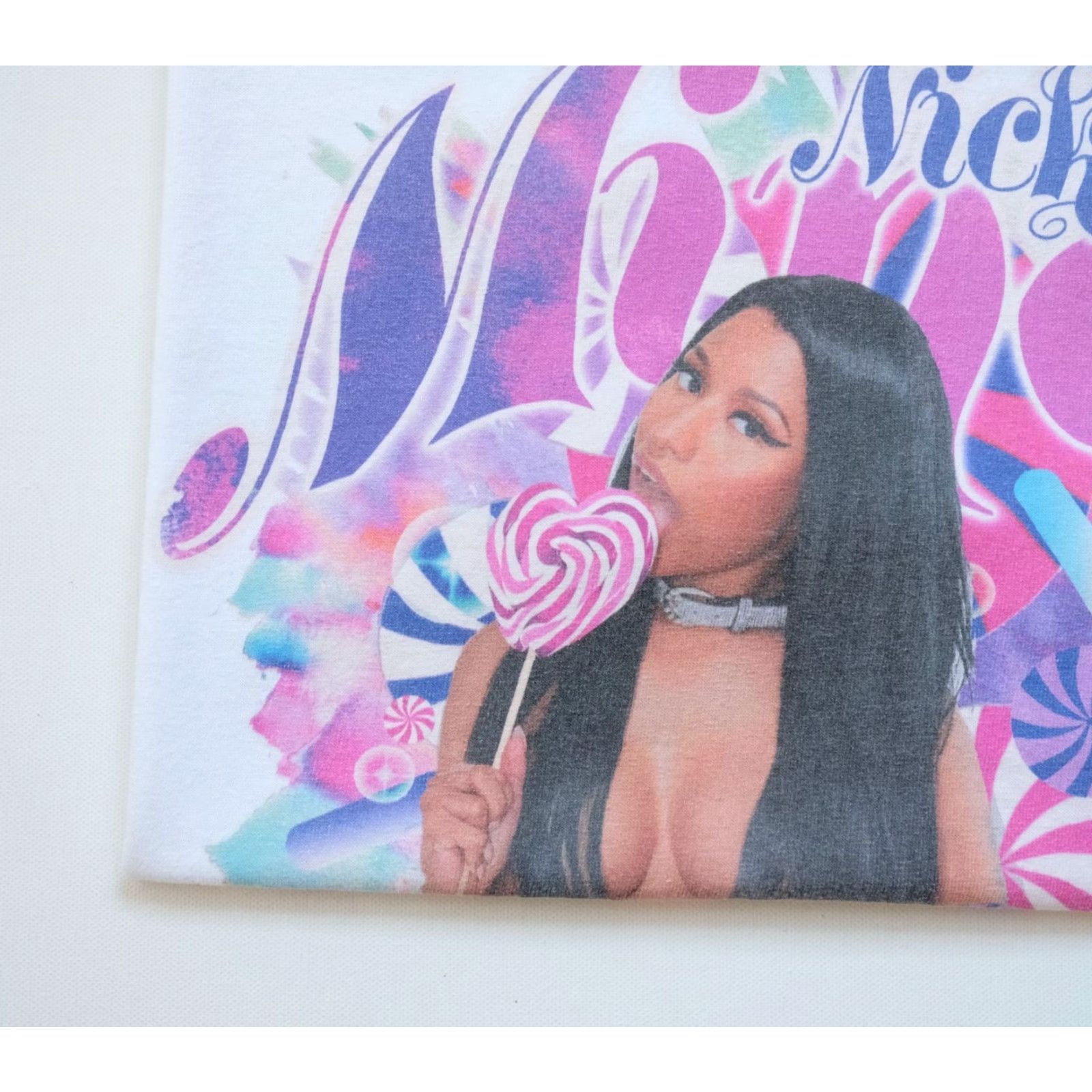 Vintage VINTAGE Nicki Minaj 90s Retro Rap Tee White T Shirt L Men Graphic Print Hip Hop Tour Music Shirt Size US L / EU 52-54 / 3 - 4 Thumbnail