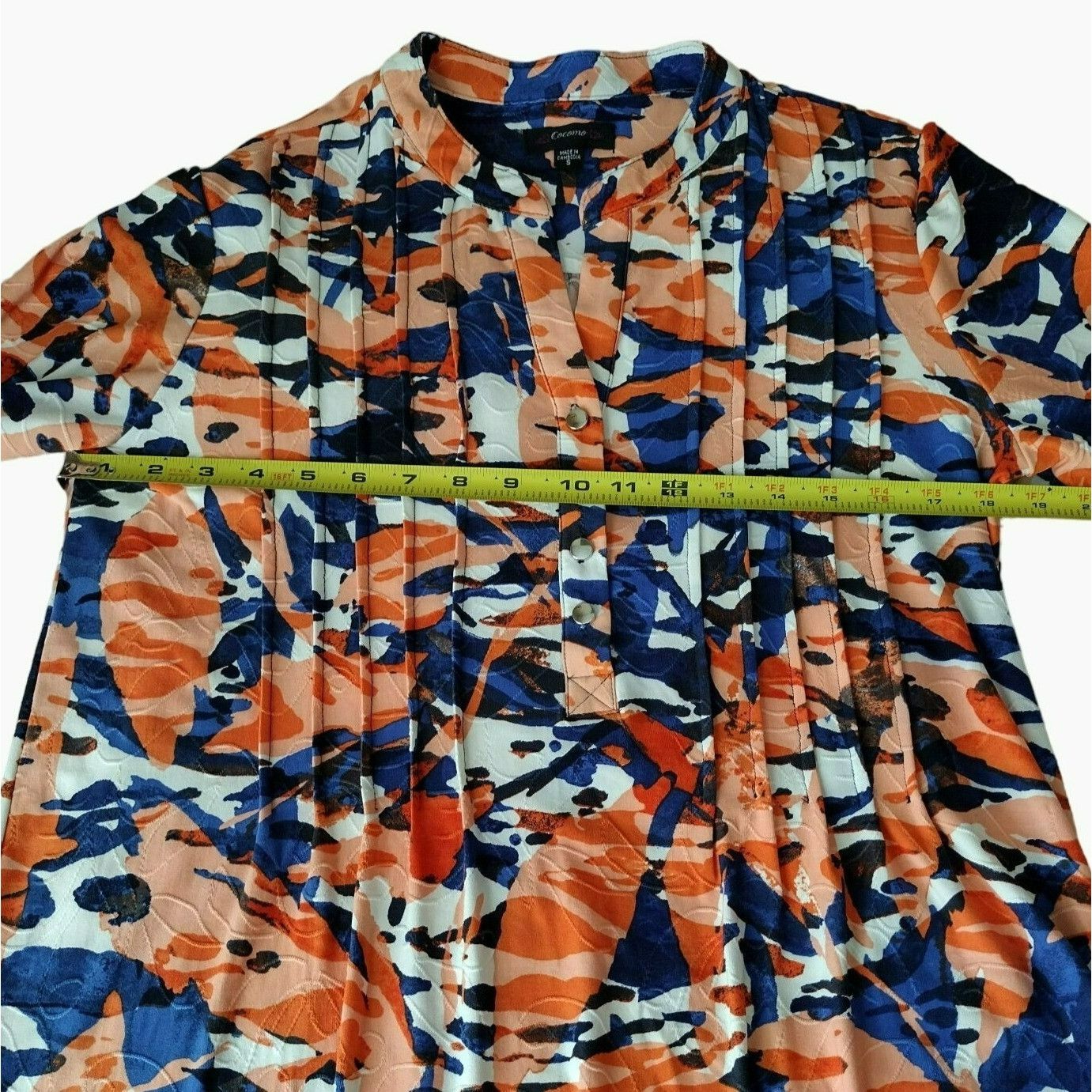 Other Womens Cocomo Abstract Print Button-Front Top Sz S Polyester Size S / US 4 / IT 40 - 6 Thumbnail