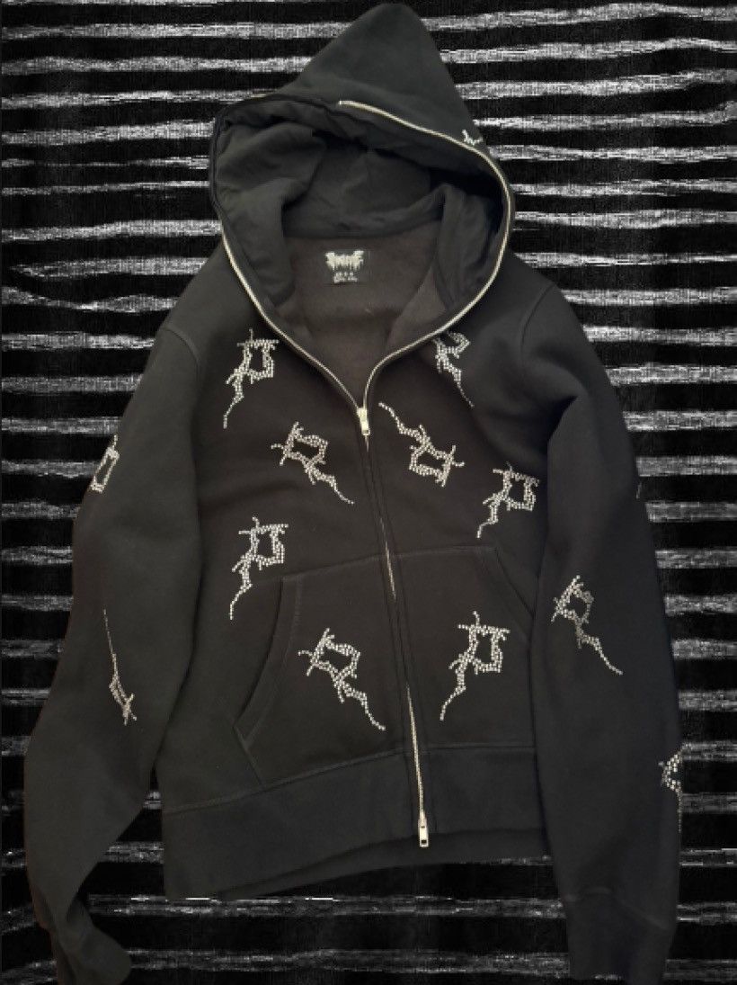 Black Zipup Byprosecute Demon P Size Large