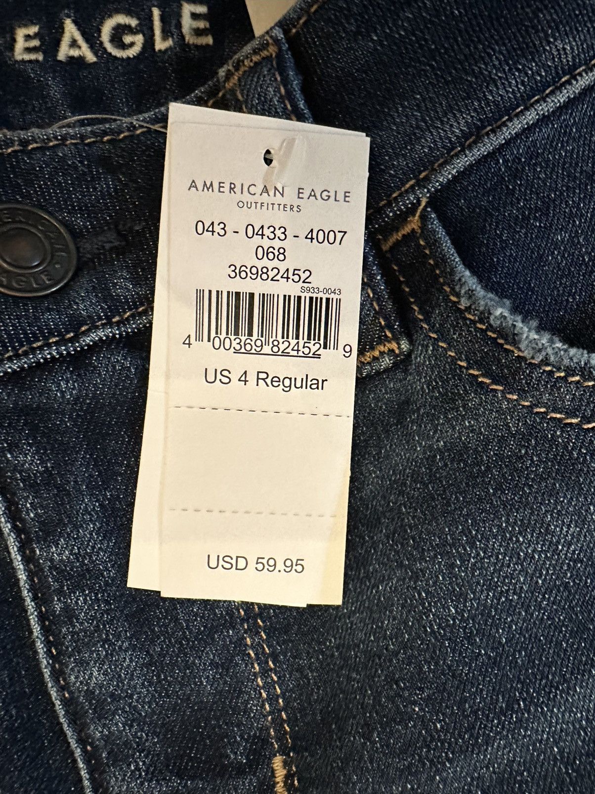 American Eagle Outfitters NWT American Eagle Hi-Rise Jeggings Dark Blue-Sz 4 (29x27.5) Size 29" - 2 Thumbnail
