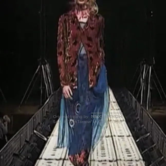 Yohji Yamamoto yohji yamamoto size XS Floral Velvet Skirt Size 23" - 7 Thumbnail