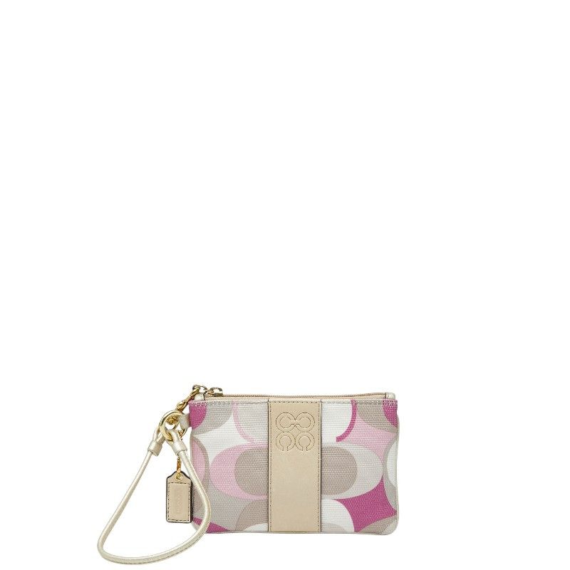 Coach Coach Signature Op Art Canvas Leather Pouch Canvas Other DUTY FREE for USA