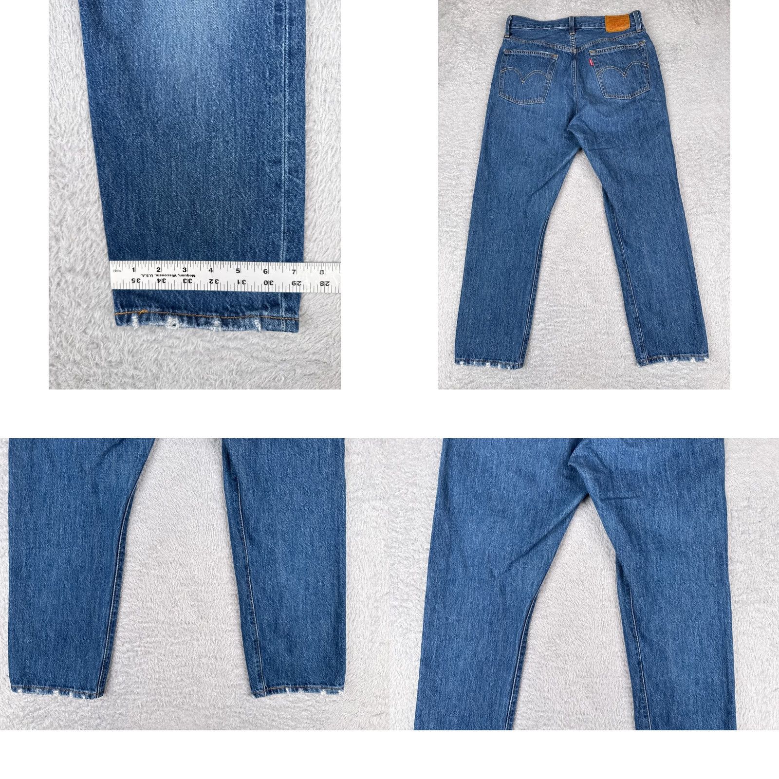 Levi's Levi's Levi'S 501 Jeans Jeans Denim Distressed Button Fly 28x25 Cotton Blue Regular Men Vintage? No. (But must not add new info) Size US 28 / EU 44 - 10 Thumbnail