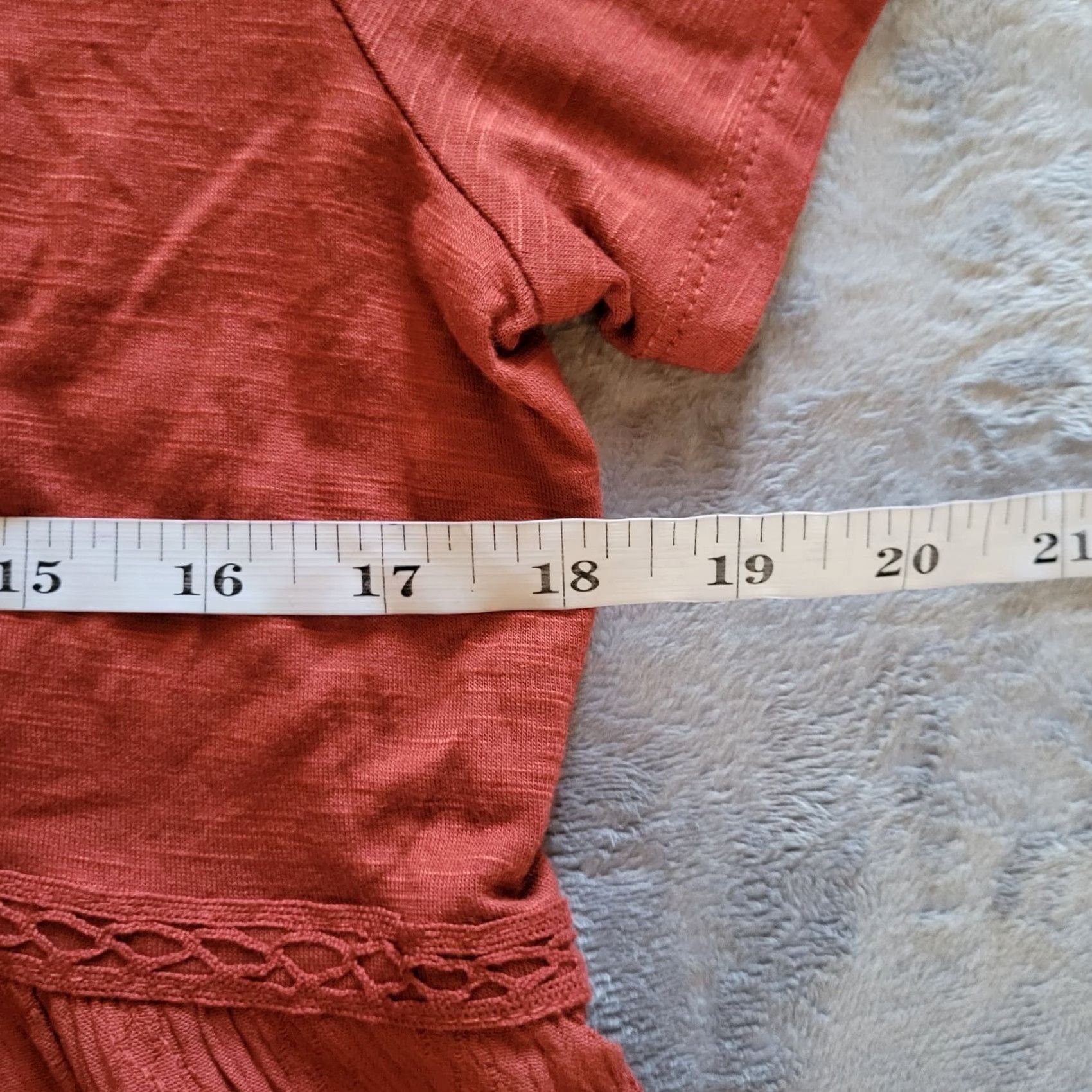 Vintage Knox Rose Top Shirt Medium Orange Short Sleeve Peplum Keyhole Everyday Casual Shirt Womens Size M / US 6-8 / IT 42-44 - 6 Thumbnail