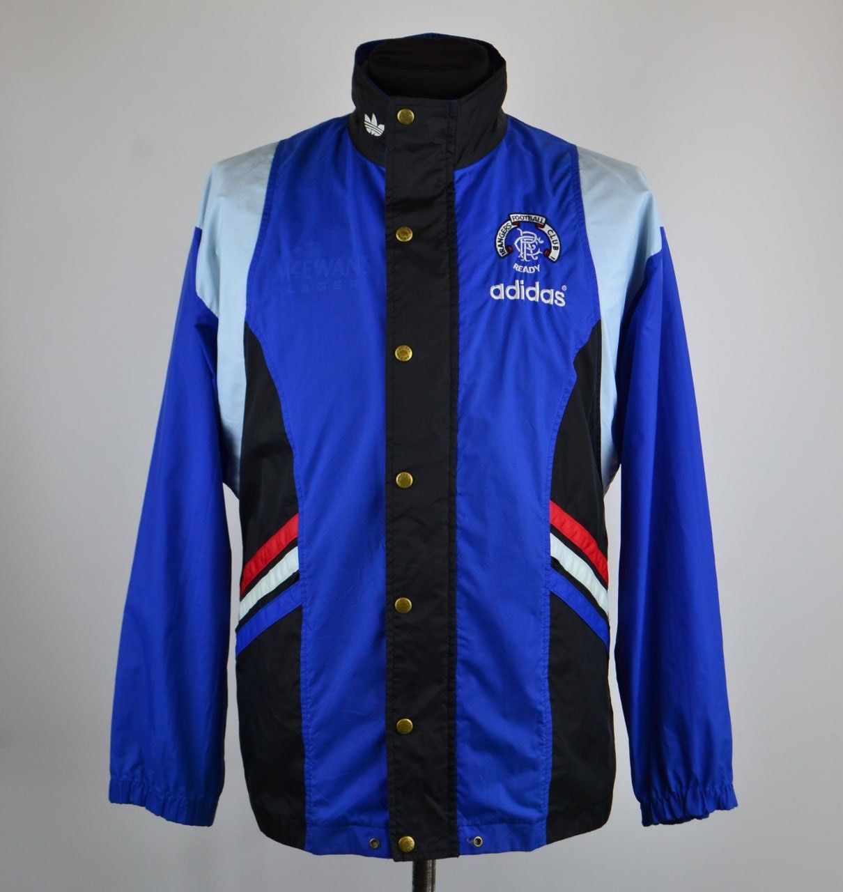 Vintage Glasgow Rangers 1995-1996 Adidas Vintage Football Jacket Size US M / EU 48-50 / 2 - 1 Thumbnail