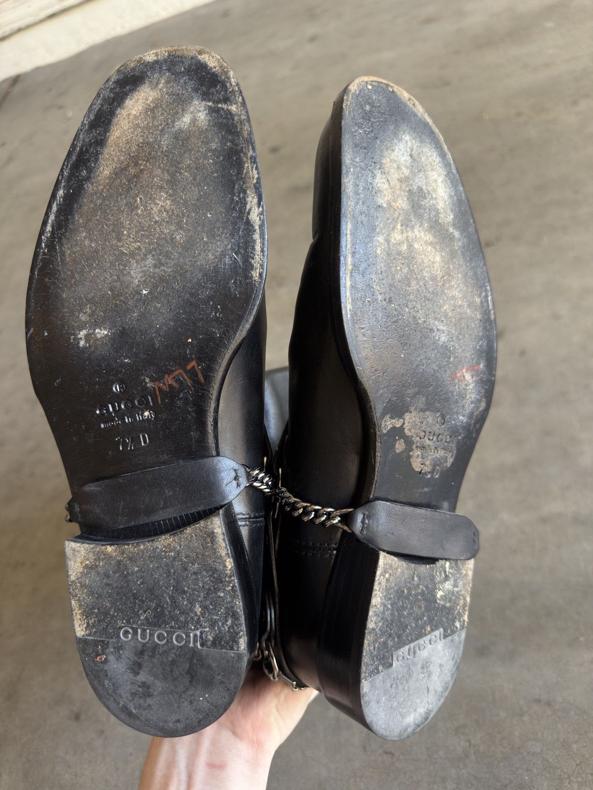 Gucci F/W 2006 Gucci Cow Leather Black Boots With Horsebit Harness Size US 7.5 / EU 40-41 - 14 Thumbnail