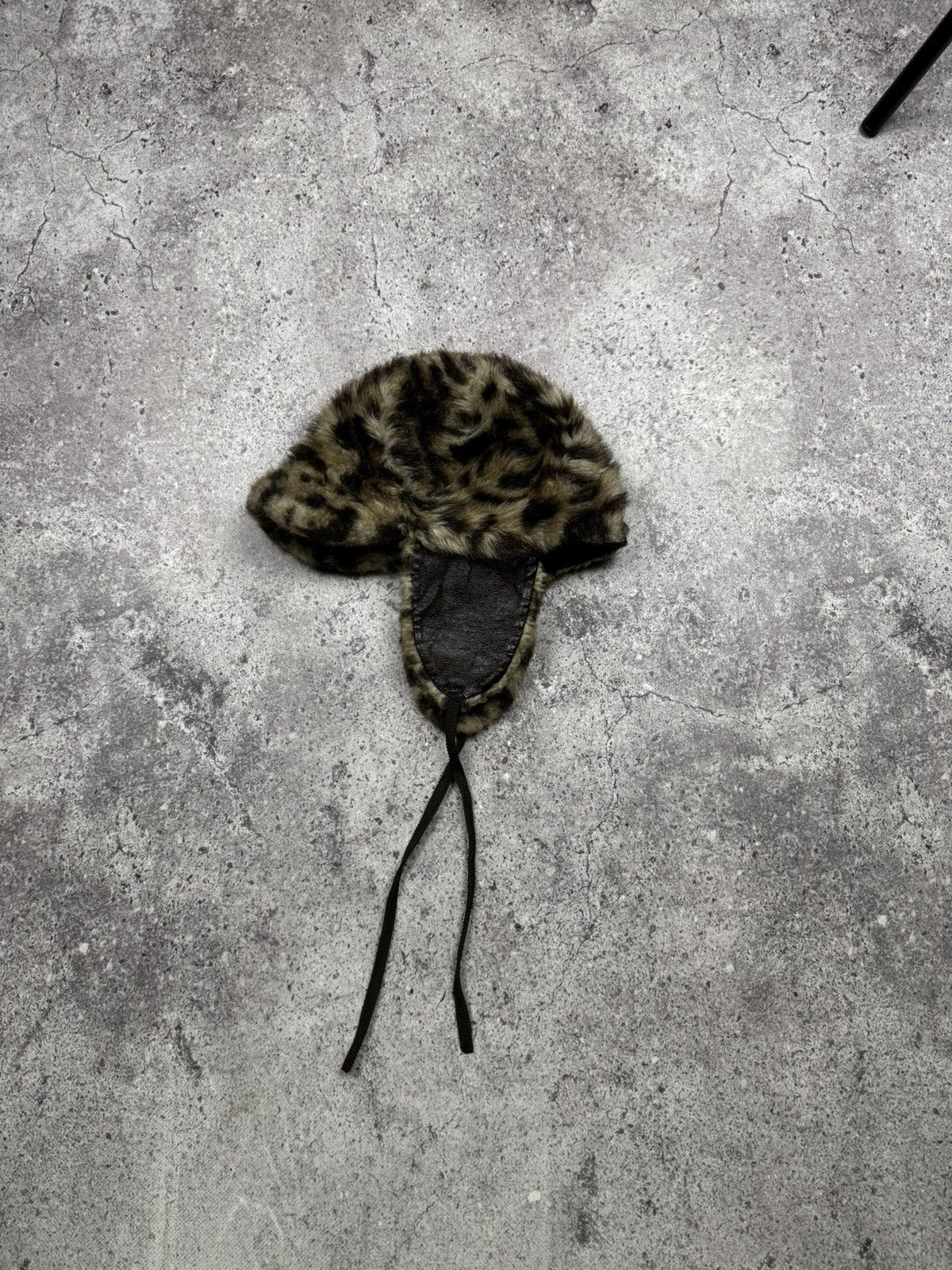 Japanese Brand Y2K Leopard Ushanka Leather Hat with Ears Asap Travis Style Size ONE SIZE - 1 Thumbnail