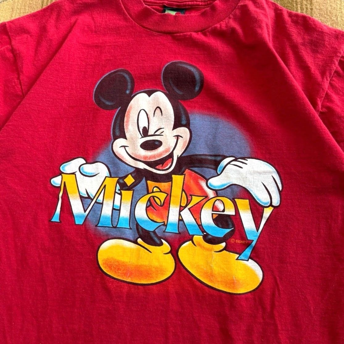 Mickey Unlimited VINTAGE Mickey Unlimited Cartoon T-Shirt XL Men Red 90s Disney Mickey Mouse Short Sleeve Shirt Mens Size US XL / EU 56 / 4 - 3 Thumbnail