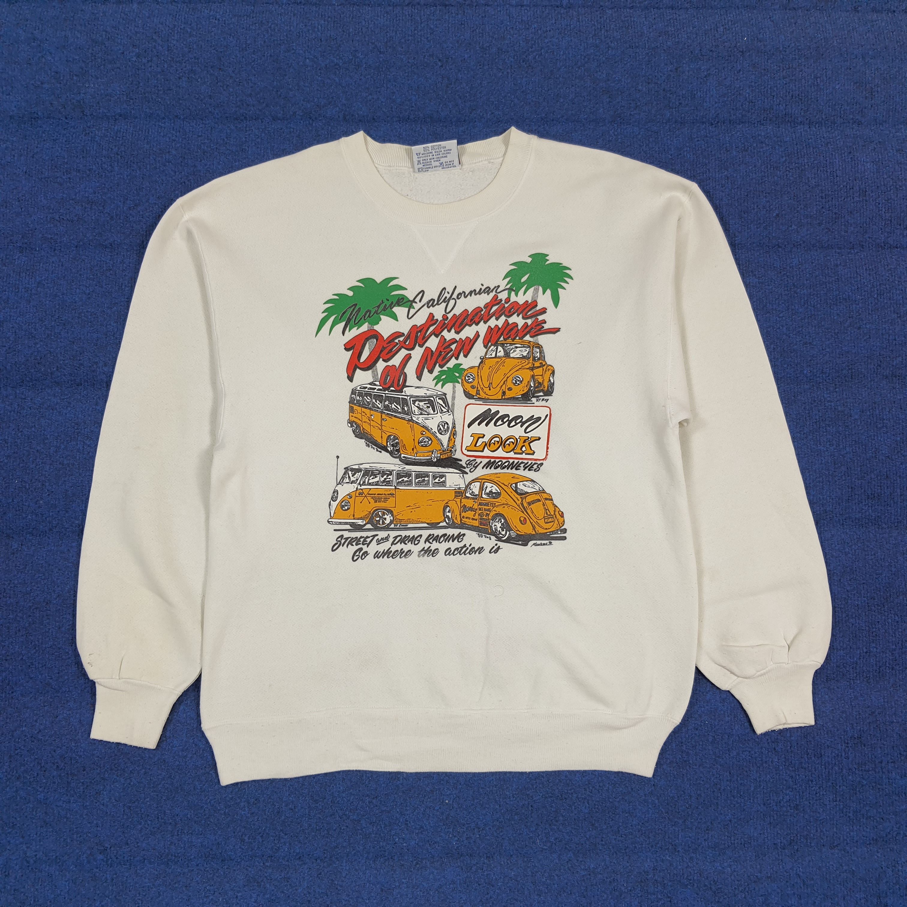 Hanes Vintage Mooneyes Sweatshirt Volkswagen Crewneck C295N8 Size US S / EU 44-46 / 1 - 1 Thumbnail