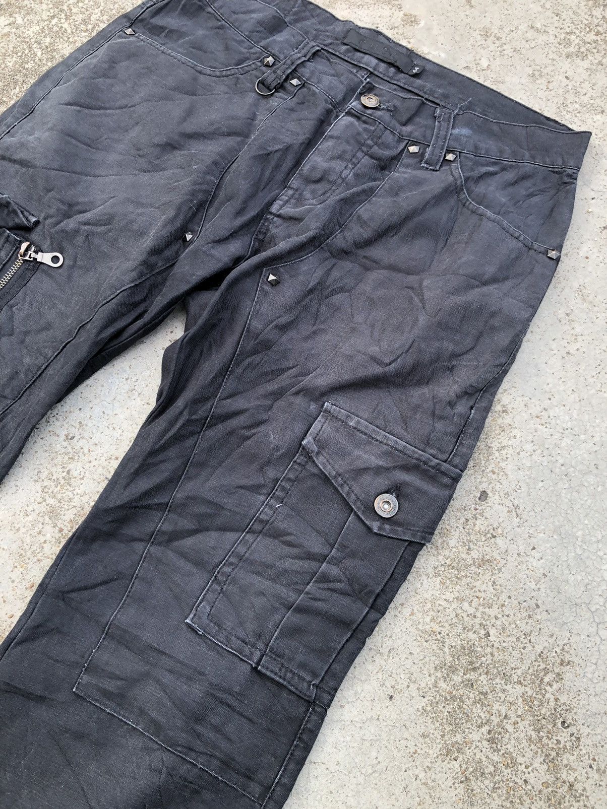 GOSTAR DE FUGA PUNK DOUBLE KNEE STUDDED ZIPPER PANT BY FUGA Size US 31 - 2 Thumbnail