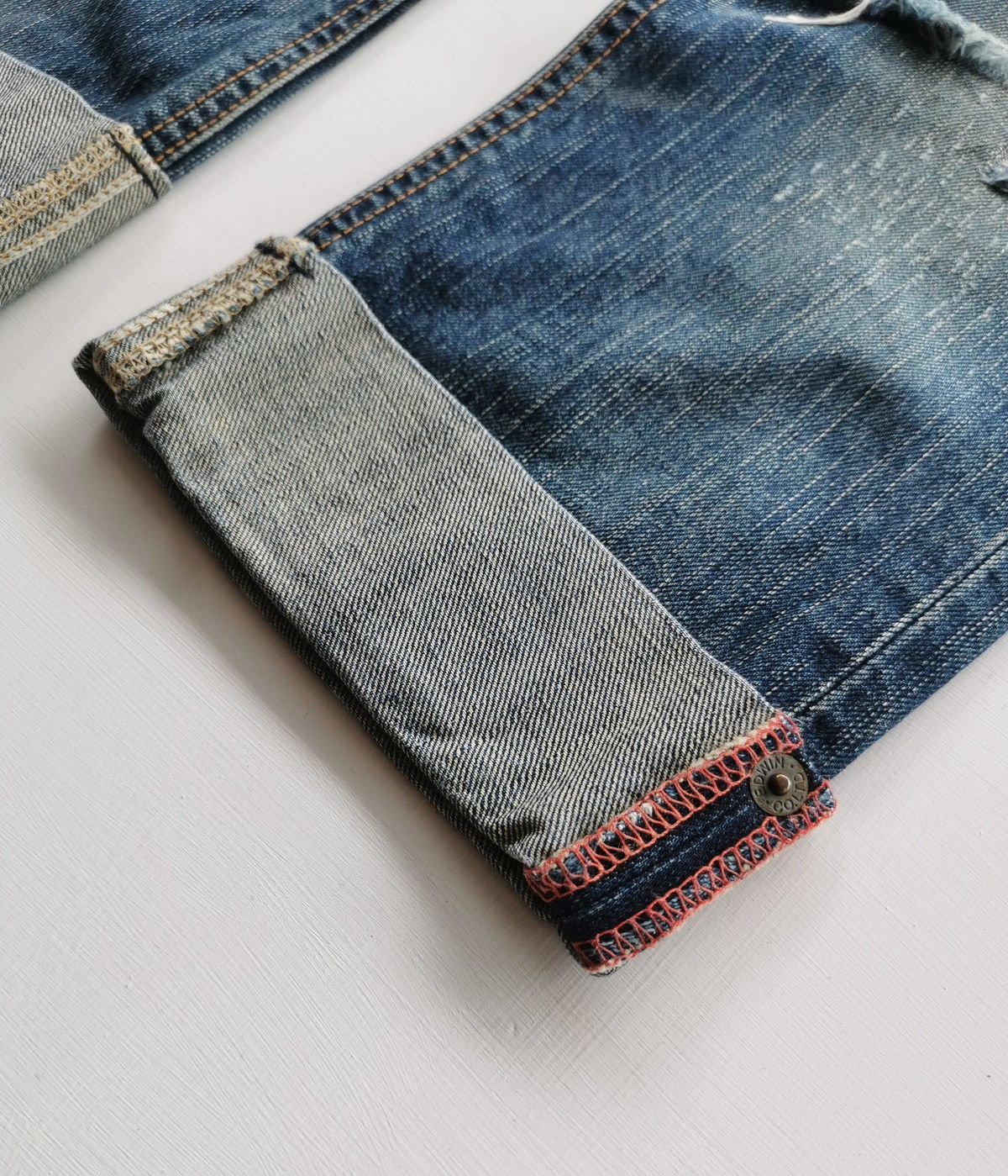 Edwin Rude Miss Edwin Japan 503 Distressed Denim Shorts Size 30" / US 8 / IT 44 - 3 Thumbnail