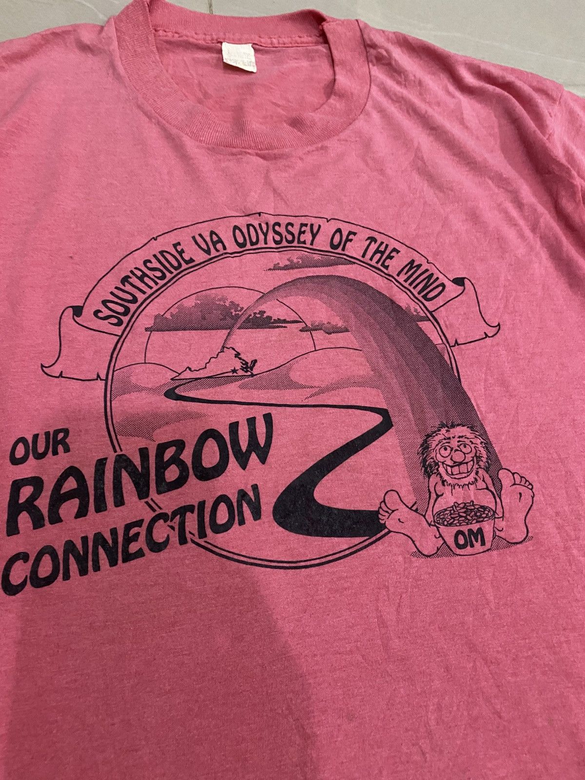 Vintage 80s Odyssey Of The Mind Omer Singlestitch Tshirt Size US L / EU 52-54 / 3 - 2 Thumbnail