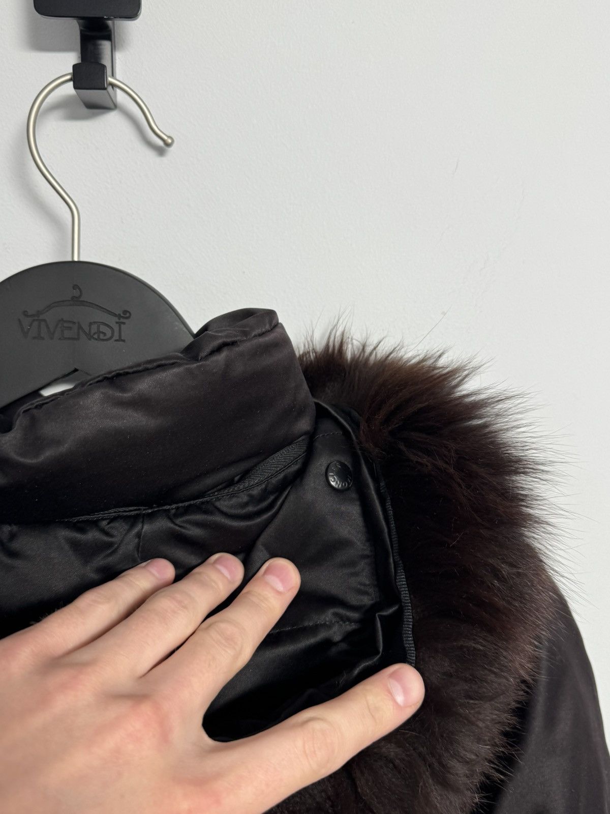 Moncler Moncler Green Gold Shimmer Down Filled Fur Trim Hooded Parka Size XS / US 0-2 / IT 36-38 - 23 Thumbnail
