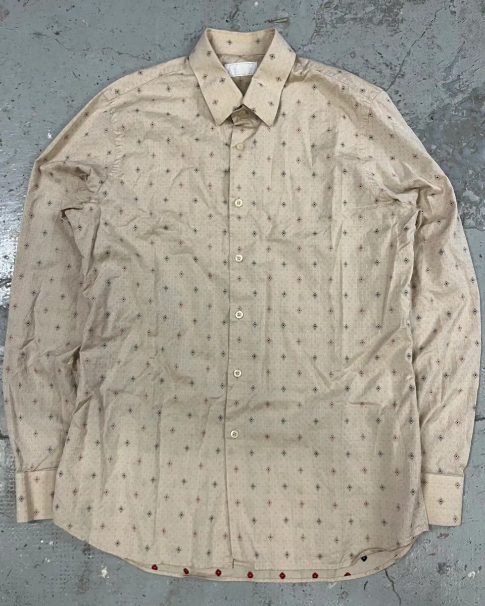 Prada × Vintage SS2017 Prada Contemporary Beige Logo Shirt Size US M / EU 48-50 / 2 - 1 Thumbnail
