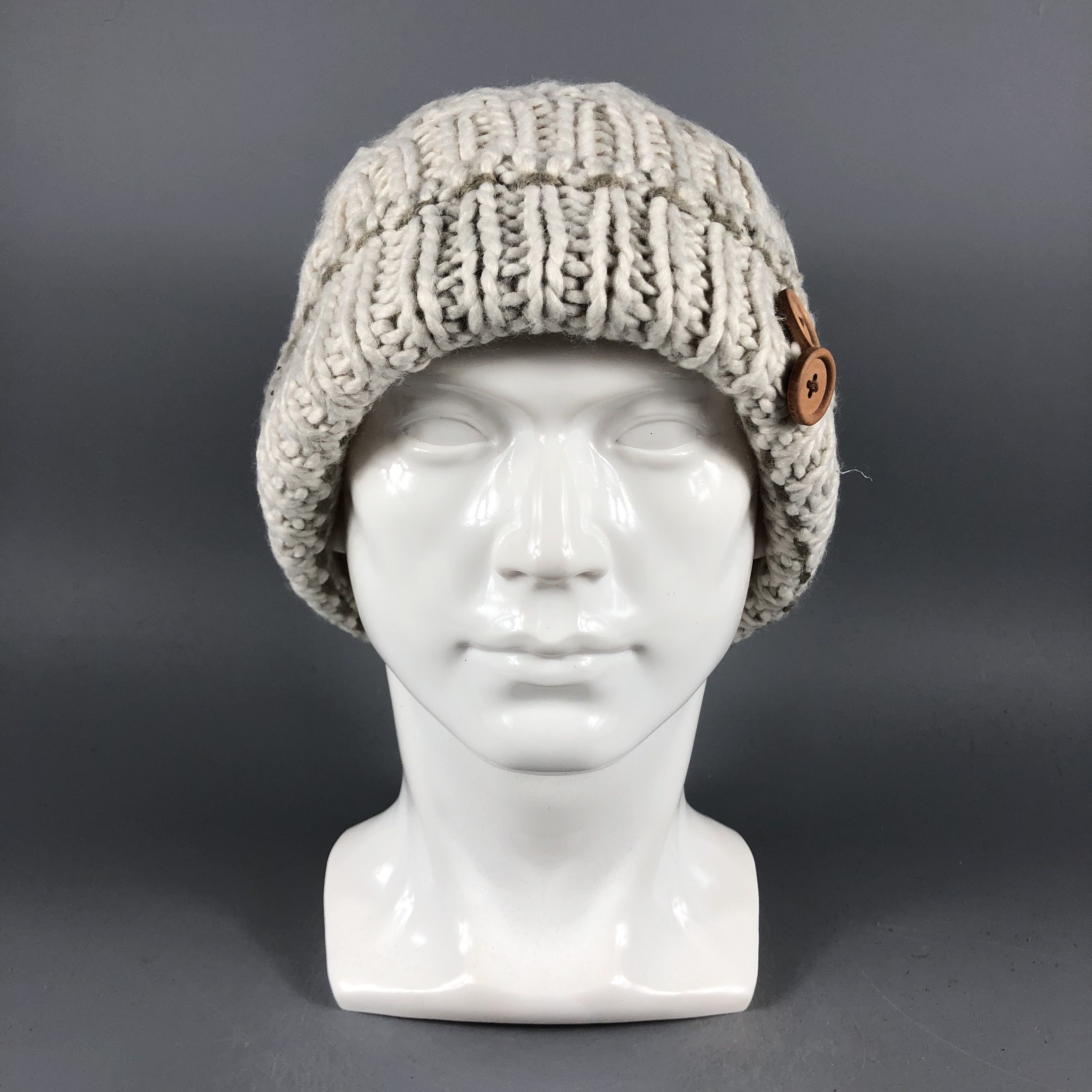 image of Vintage Aran Isle Slouchy Beanie Snow Hat Snow Cap -D1034, Men's