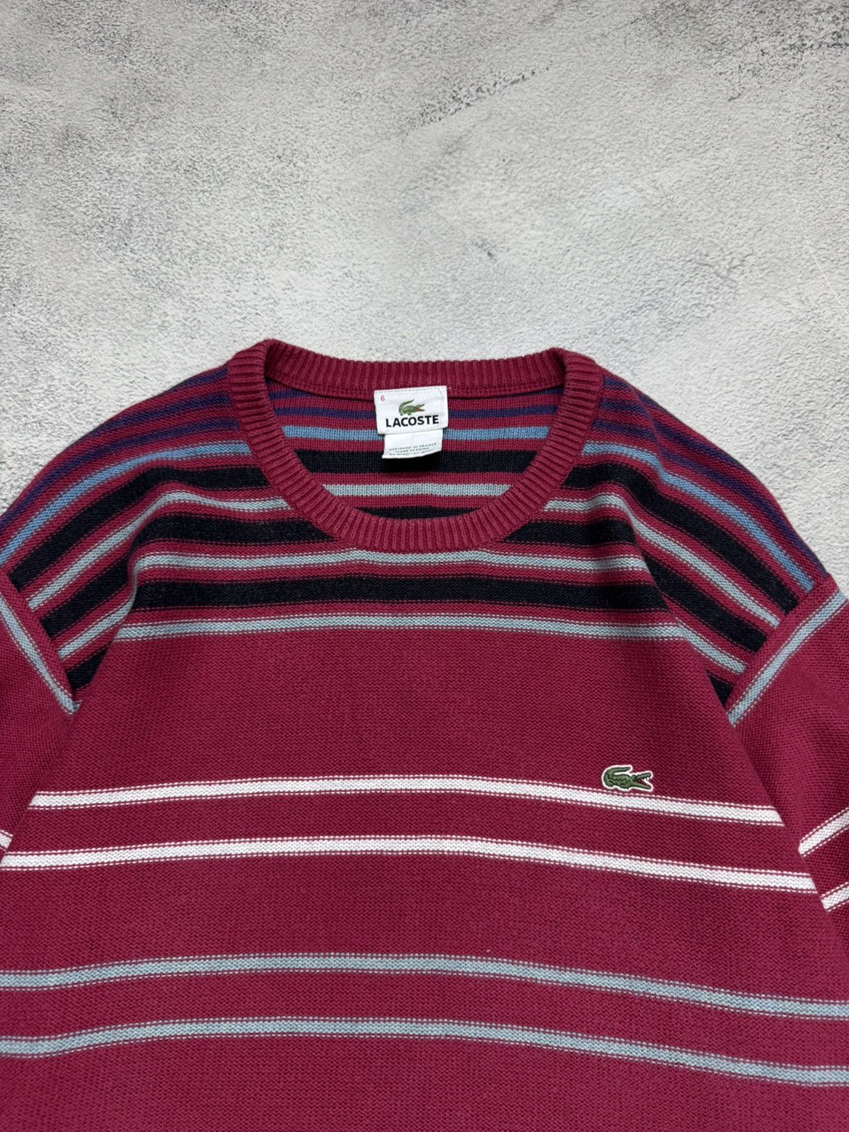 Lacoste Vintage Y2k Lacoste Striped Oversized Sweater 90’s Size US M / EU 48-50 / 2 - 3 Thumbnail