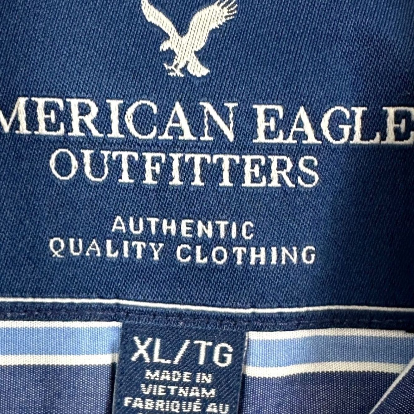 American Eagle Outfitters VINTAGE American Eagle Shirt Button Up Mens XL Blue Striped Long Sleeve Size US XL / EU 56 / 4 - 6 Thumbnail