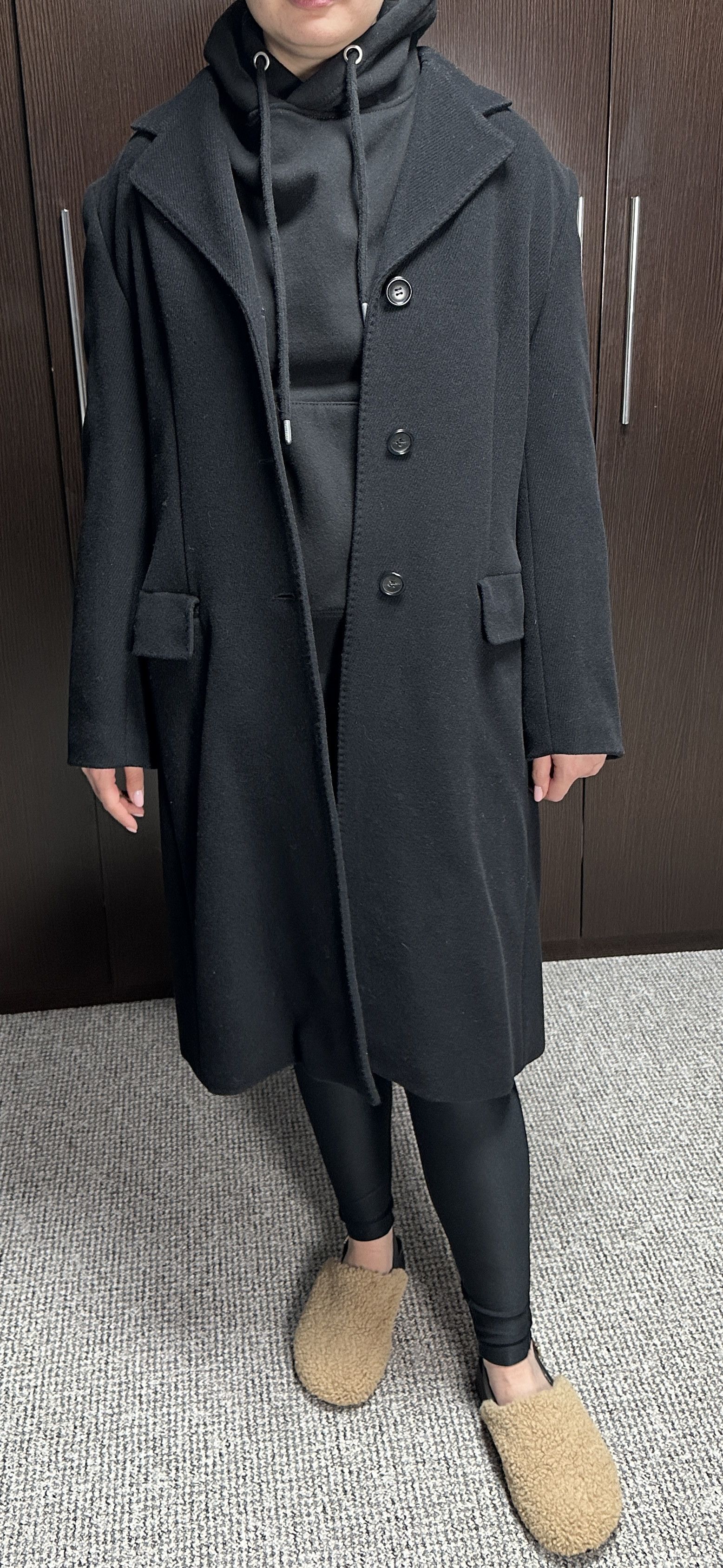 MAX&Co. × Max Mara × Weekend Max Mara Max Mara Black Women's Coat Size M-L 70% Wool 15% angora Size M / US 6-8 / IT 42-44 - 9 Thumbnail
