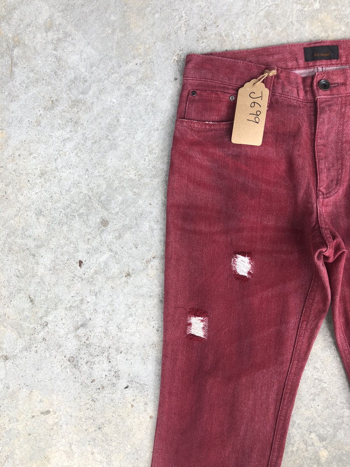 Issey Miyake Distressed Jeans Tete Homme Skinny Jeans Japanese Size US 30 / EU 46 - 4 Thumbnail