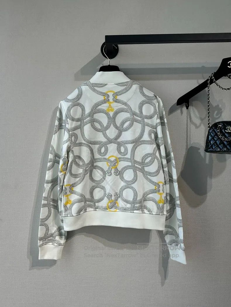 Hermes Hermes Ladies' new print jacket coat, pure cotton material Size XS / US 0-2 / IT 36-38 - 4 Thumbnail