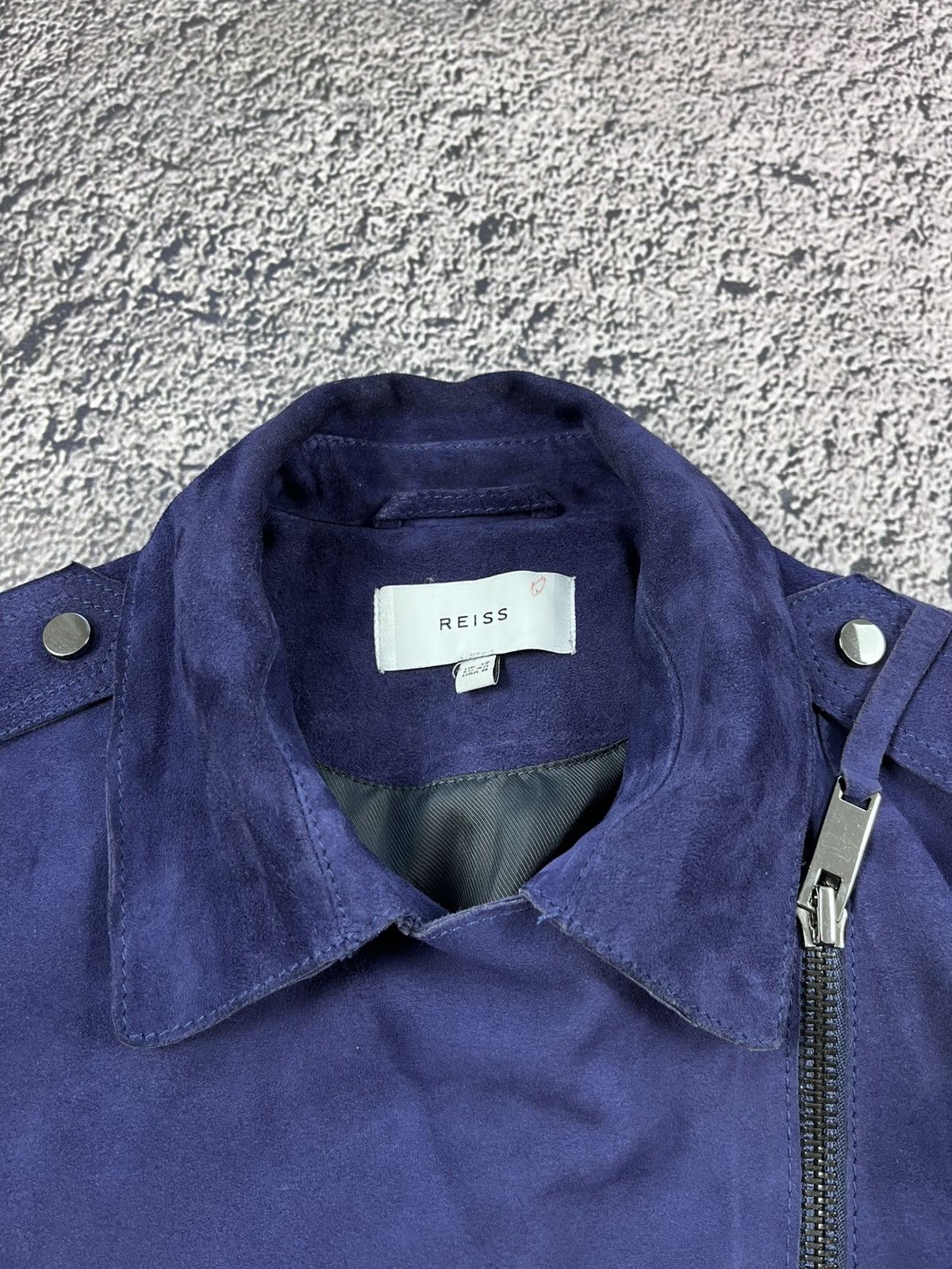 Reiss Vintage Reiss Womens Premium Perfecto SUEDE BIKER JACKET Size M / US 6-8 / IT 42-44 - 5 Thumbnail