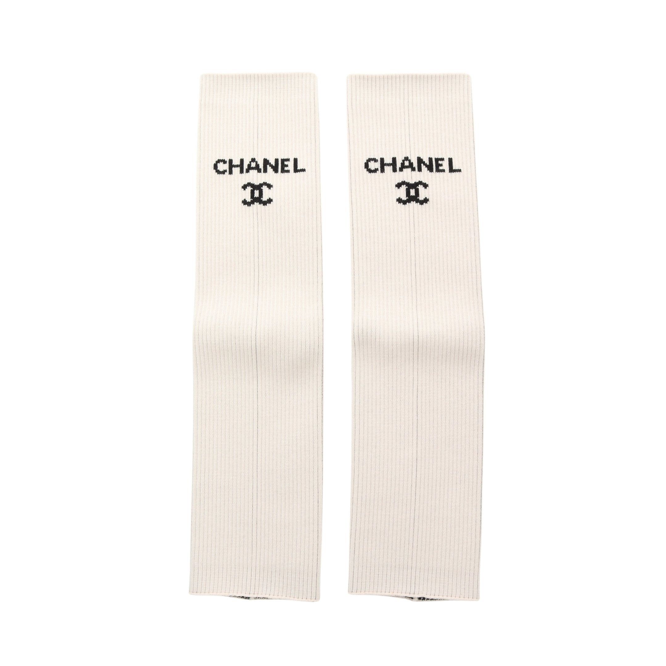 Chanel Chanel Gaiters Coco Mark Leg Warmers Accessory Fabric Light Pink Black Size ONE SIZE - 1 Thumbnail