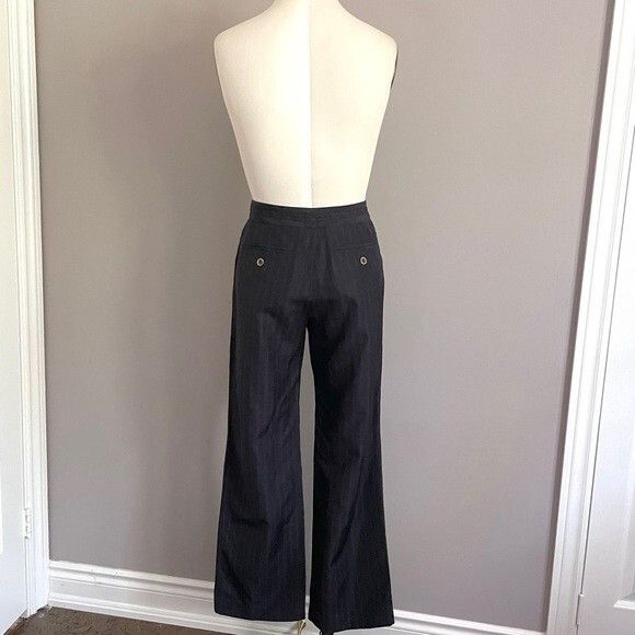 Gerard Darel Gerard Darel Navy Pinstripe Wool Straight Leg Trousers - M Size 28" / US 6 / IT 42 - 10 Thumbnail