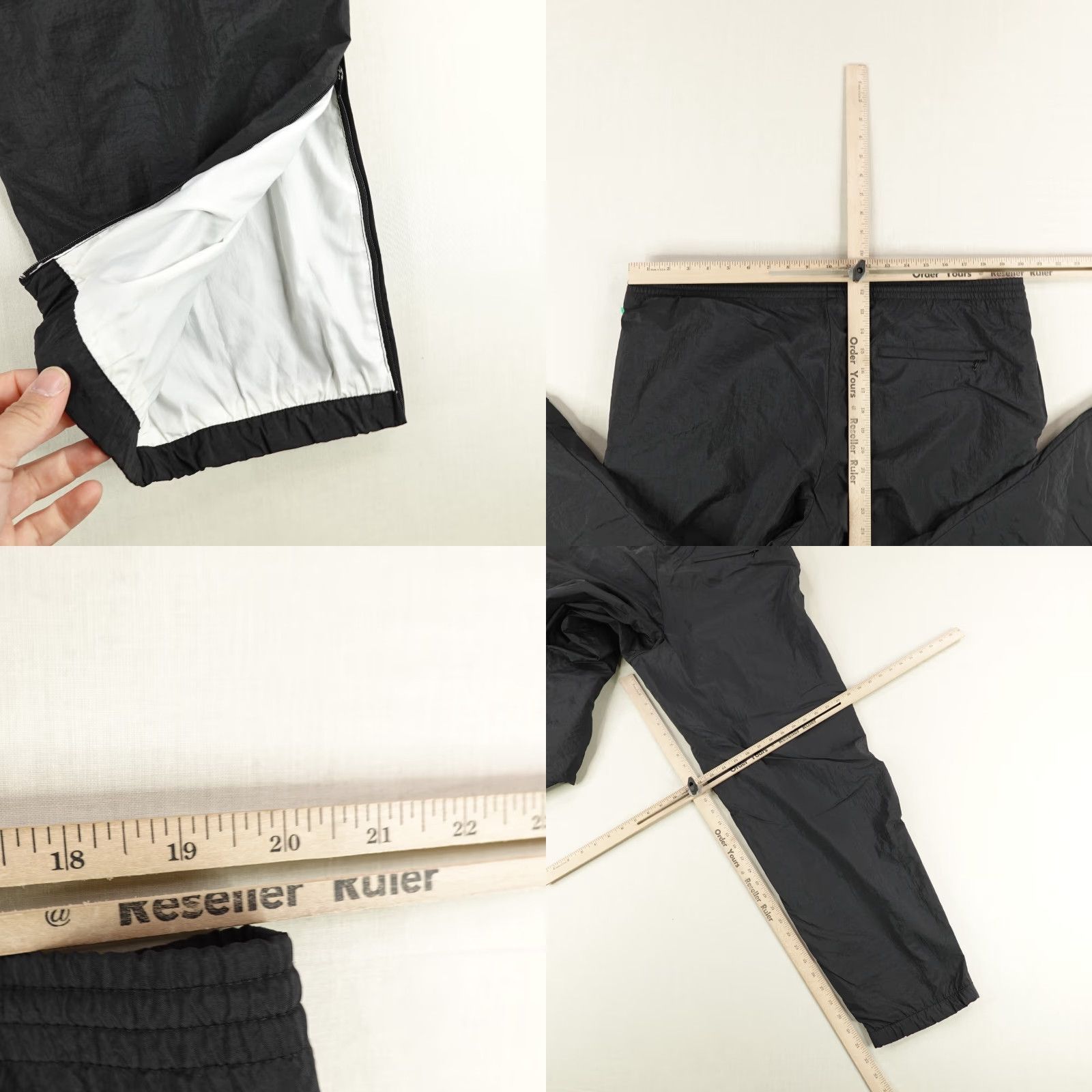 Nike Vintage Nike Pants Mens Large Black Lined Windbreaker Ankle Zip Track Joggers Size US 40 / EU 56 - 8 Thumbnail