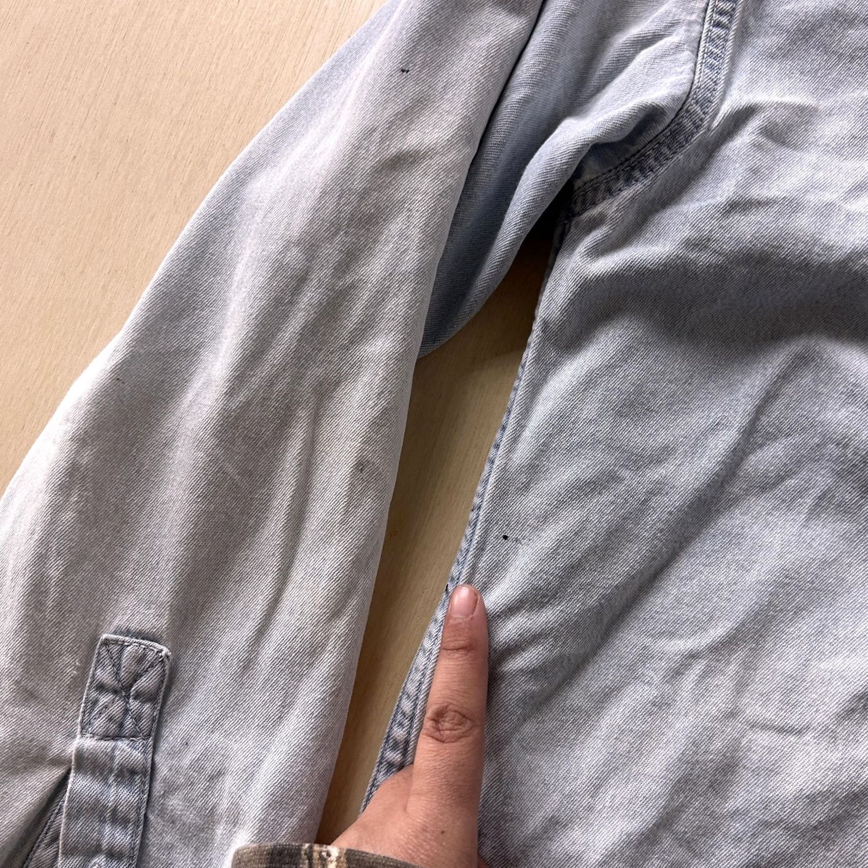 Denime Nationwide Knitwear Shirt Mens Small Blue Denim Long Sleeve Button Up Size US S / EU 44-46 / 1 - 5 Thumbnail