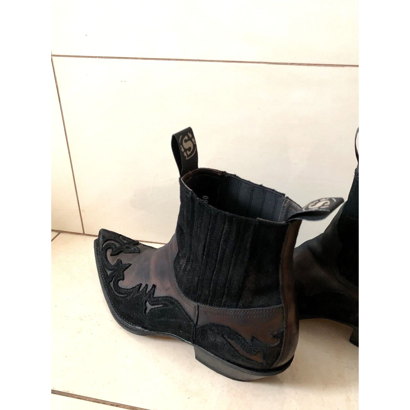 Sendra Men's SENDRA Cowboy Leather Boots Bronze EU 45 UK 10 US 10.5 Size US 10.5 / EU 43-44 - 9 Thumbnail