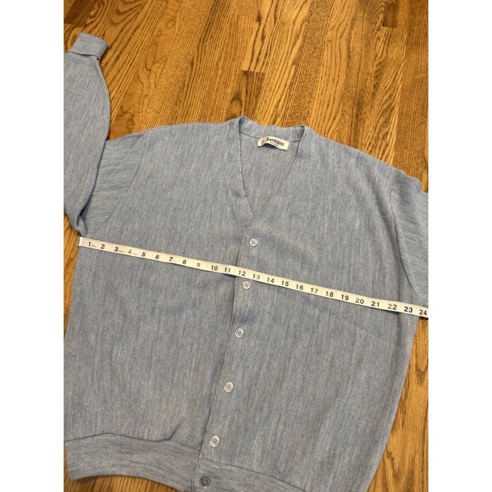 Jantzen VINTAGE Jantzen Cardigan Button Up Sweater XL Unisex Adults USA Blue Button Knit Long Sleeve Size US XL / EU 56 / 4 - 2 Thumbnail