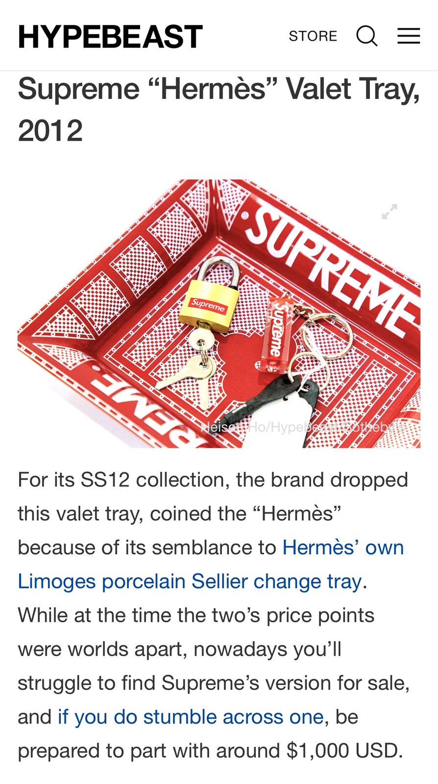 Supreme Spring 2012 Ceramic Catchall Tray Size ONE SIZE - 4 Thumbnail