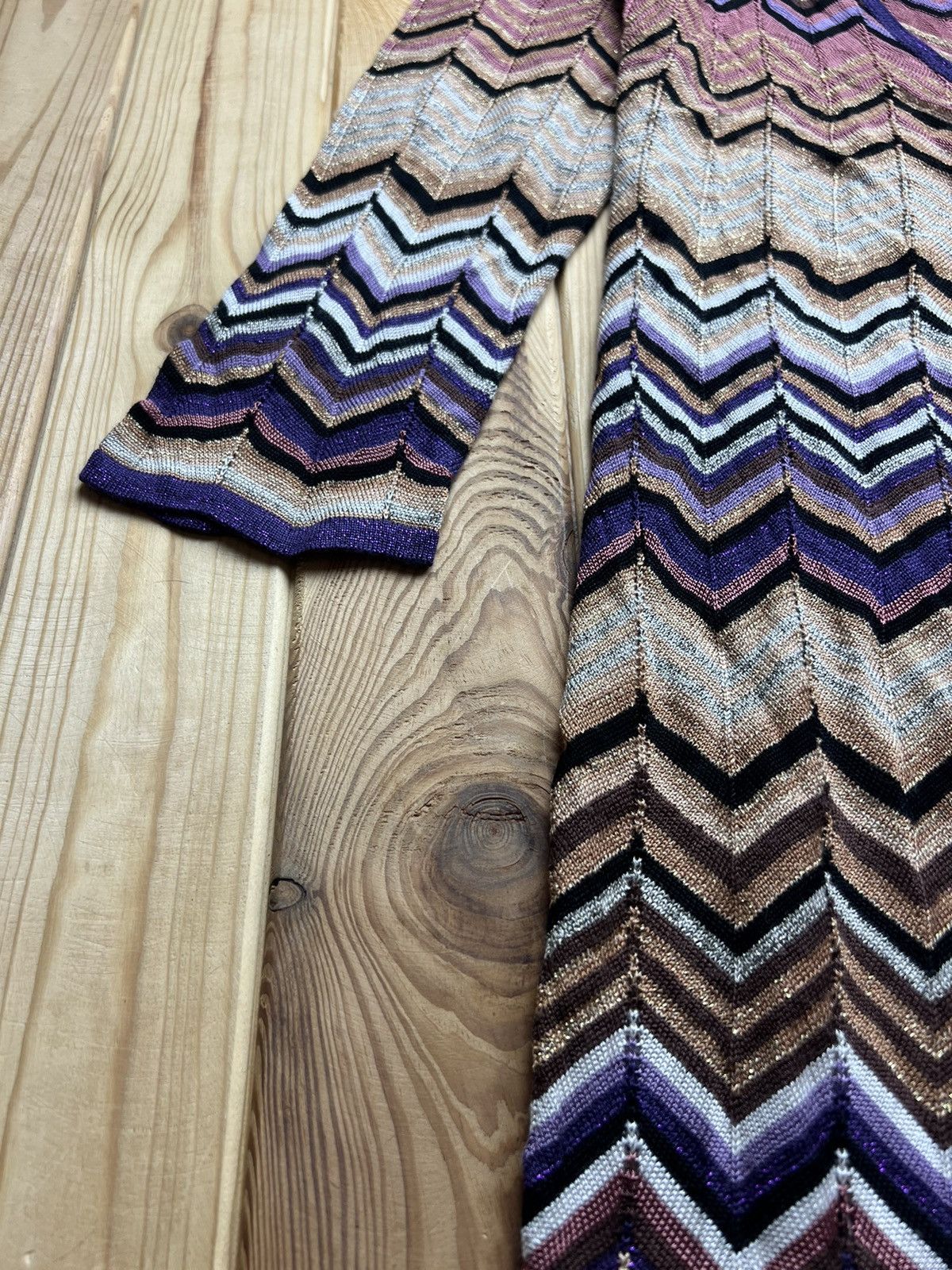 Missoni Missoni x Lindex Chevron Knit Long Cardigan Size M / US 6-8 / IT 42-44 - 3 Thumbnail