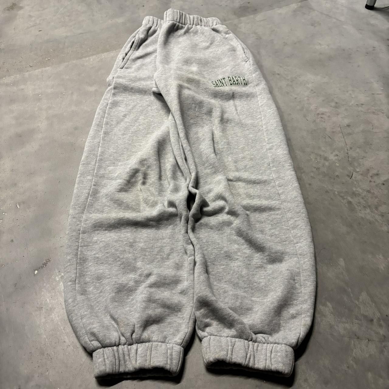 Japanese Brand × Vintage Crazy Vintage Y2K/2000s Light Grey Streetwear Essential Sweatpants! Size US 30 / EU 46 - 3 Thumbnail