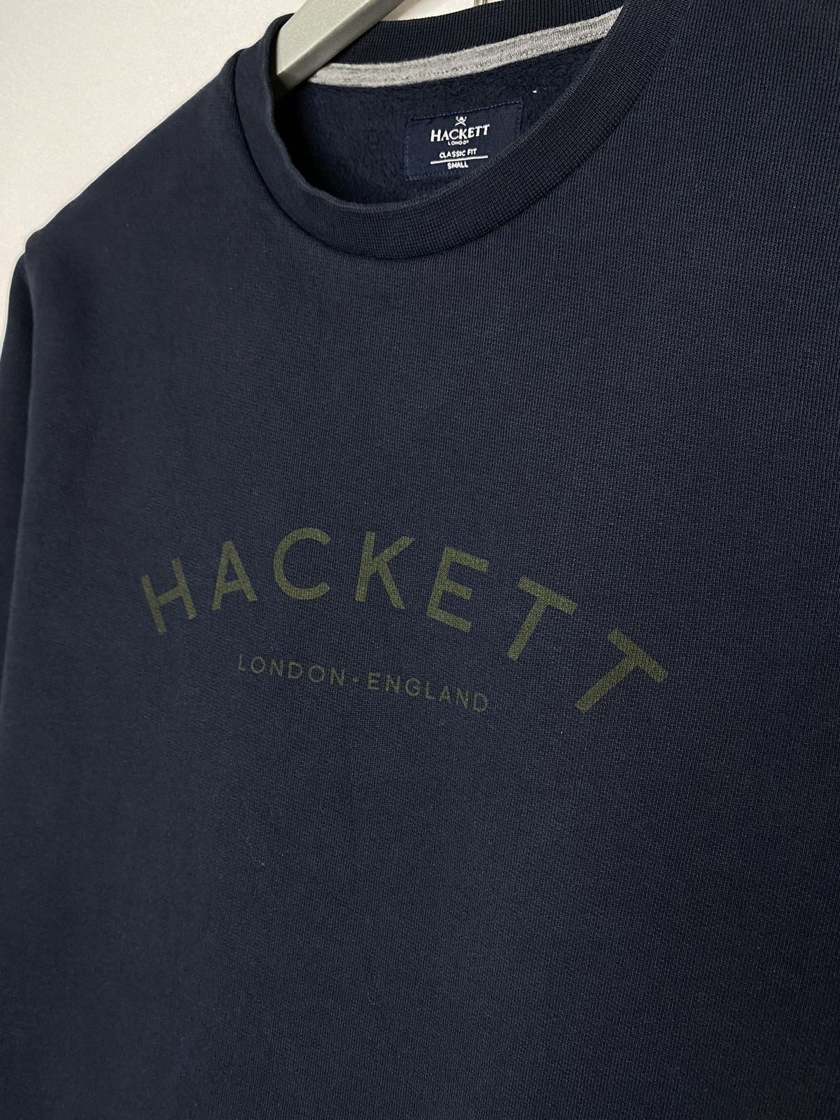 Hackett × Vintage Hackett Navy Blue Big Logo Sweatshirt Long Sleeve Size US S / EU 44-46 / 1 - 4 Thumbnail