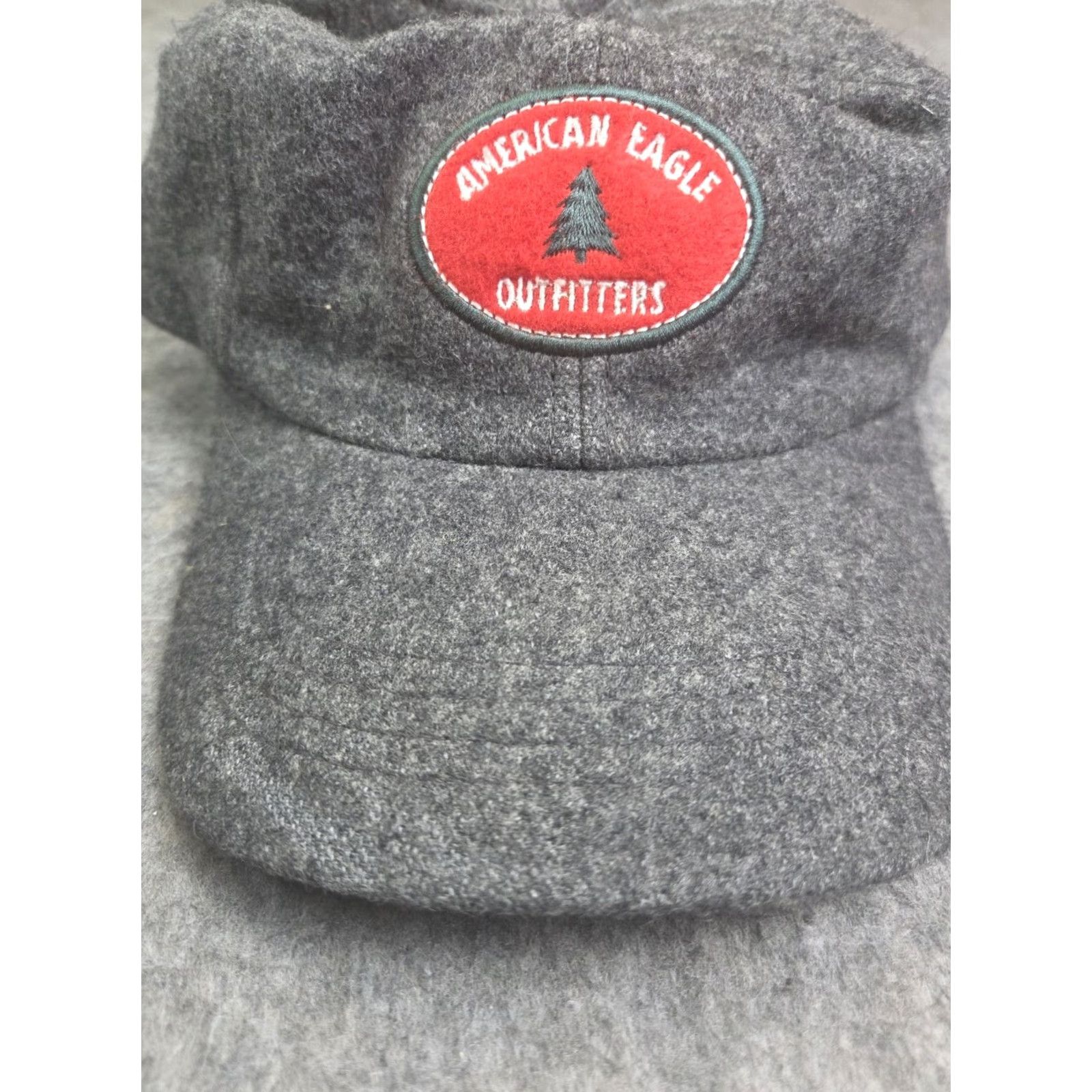 American Eagle Outfitters VINTAGE American Eagle Outfitters Wool Strapback Hat Pine Tree Logo Gray One Size Men Adjustable Baseball Cap Outdoor Size ONE SIZE - 2 Thumbnail