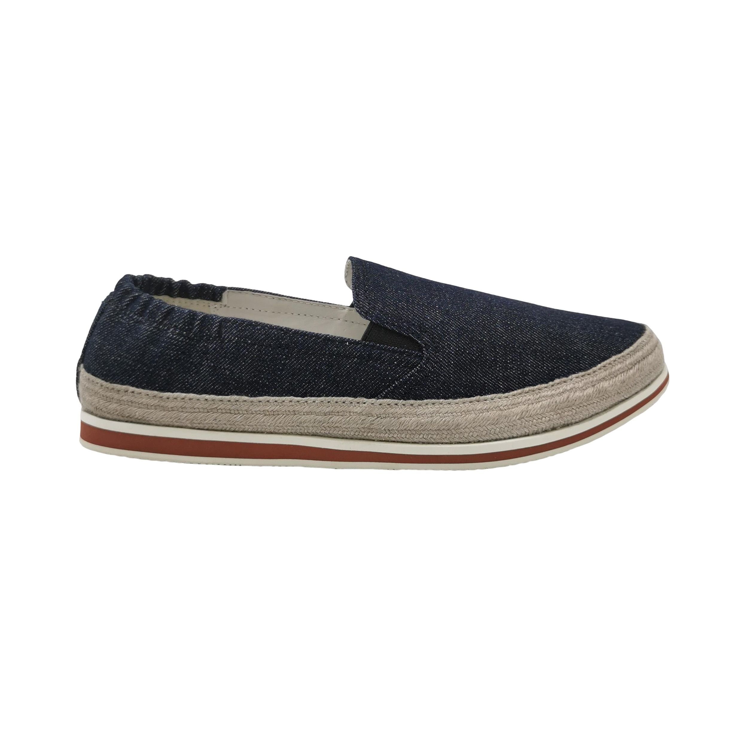 Prada Prada Denim Canvas Espadrille Slip Ons 40 Size US 6 / EU 39 - 1 Thumbnail
