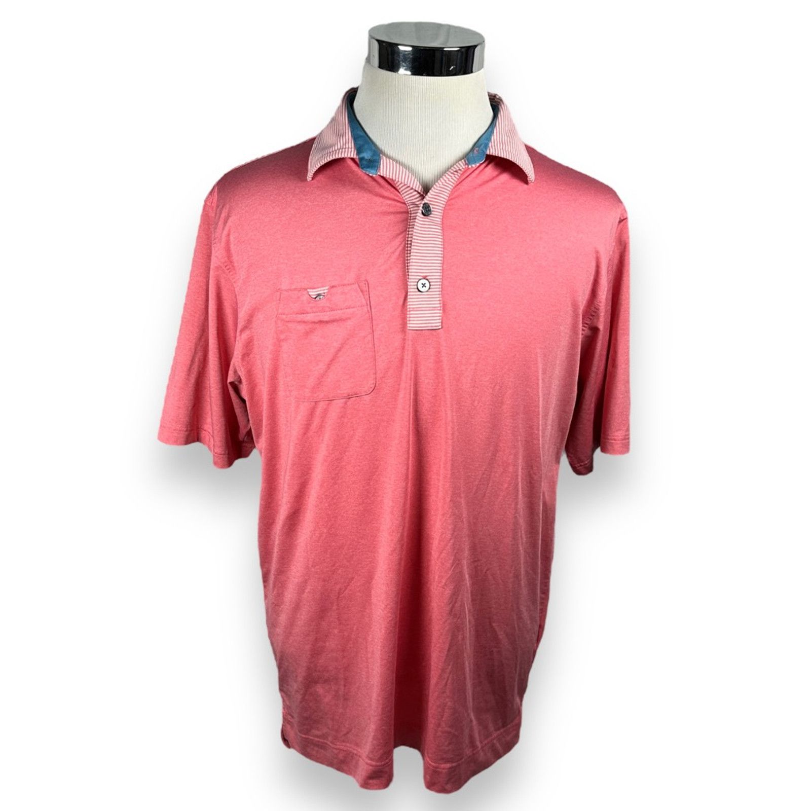 Footjoy Footjoy Polo Shirt Golf Pink Heathered Logo Collar Stretch L Size US L / EU 52-54 / 3 - 1 Thumbnail