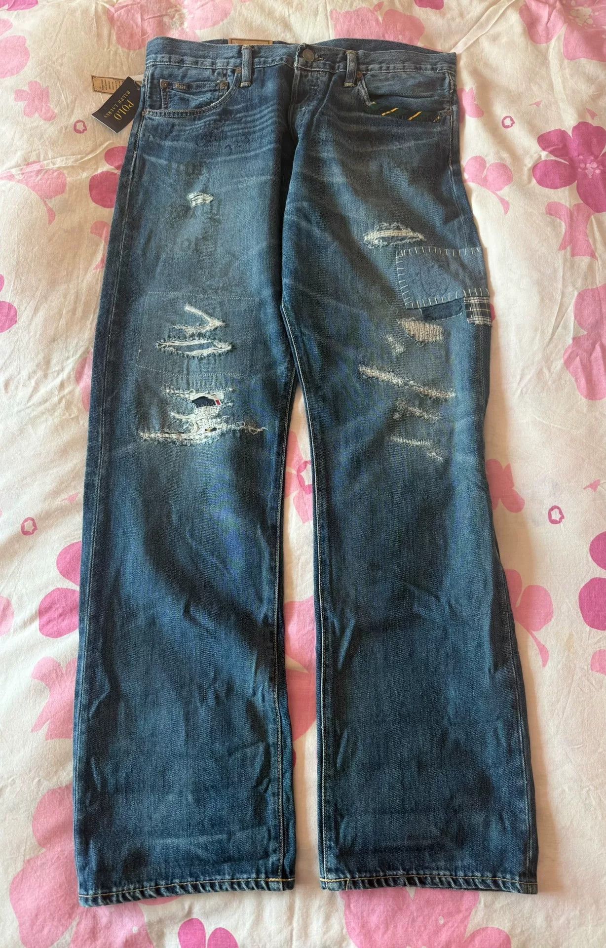 Polo Ralph Lauren Polo Ralph Lauren Men's Distressed Jeans Size US 32 / EU 48 - 1 Thumbnail