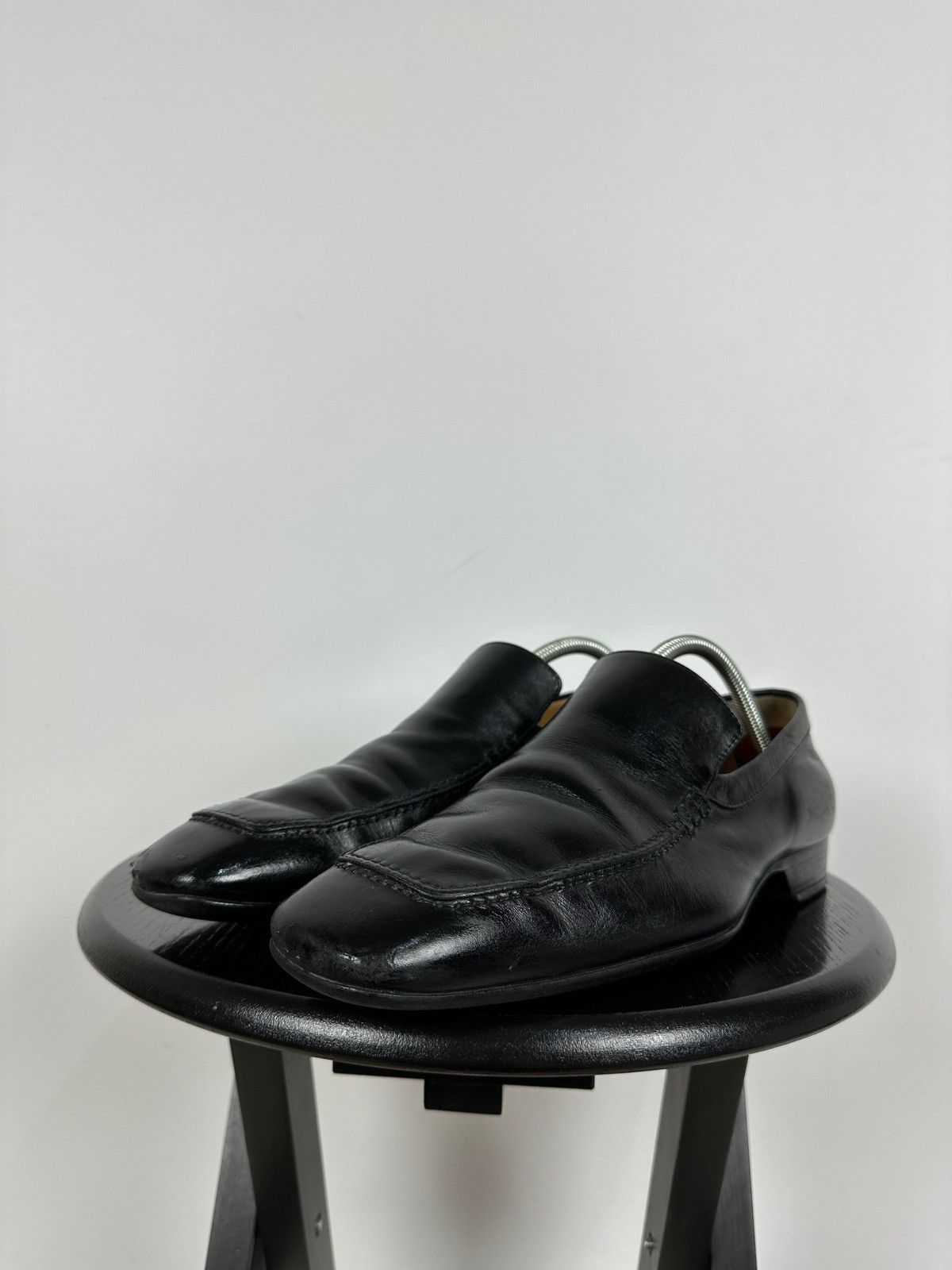 Louis Vuitton Louis Vuitton Black Leather Loafers Shoes Size US 10 / EU 43 - 6 Thumbnail