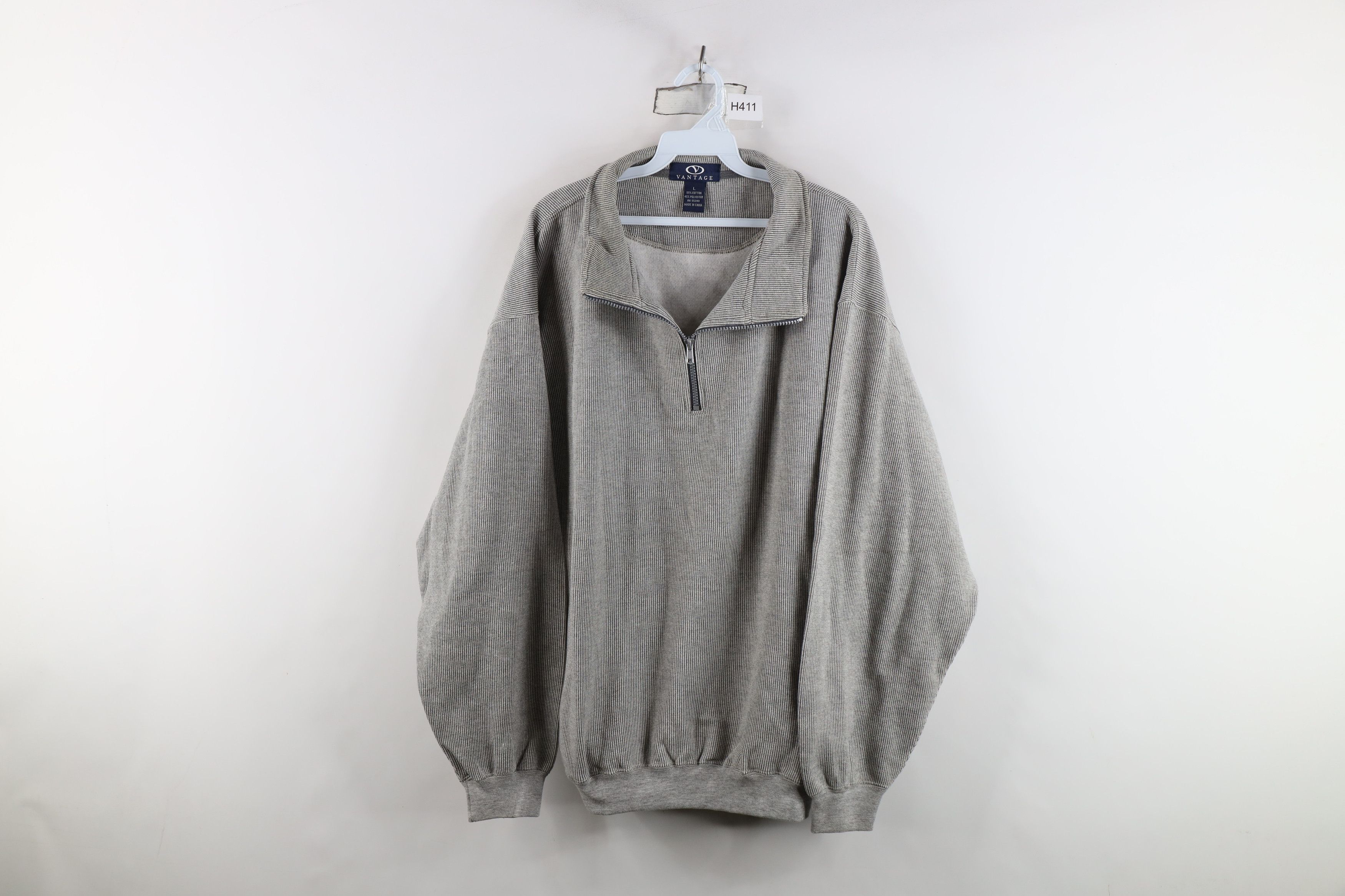 Vintage Vintage 90s Streetwear Knit Half Zip Pullover Sweatshirt Size US L / EU 52-54 / 3 - 1 Thumbnail