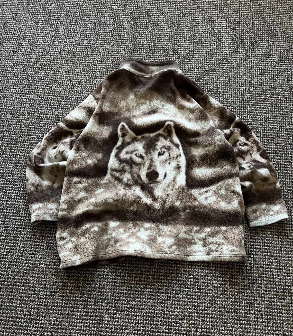 Vintage Vintage Style Wolf Fleece jacket Y2K 90’s Made in USA Size US XL / EU 56 / 4 - 8 Thumbnail