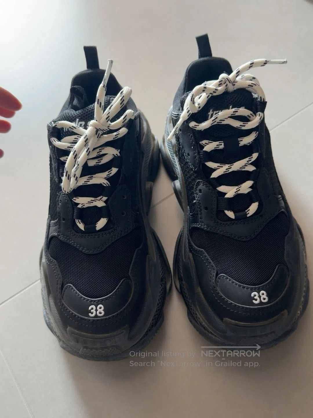 Balenciaga Balenciaga Triple S Black Size 38. Size US 7 / IT 37 - 1 Thumbnail