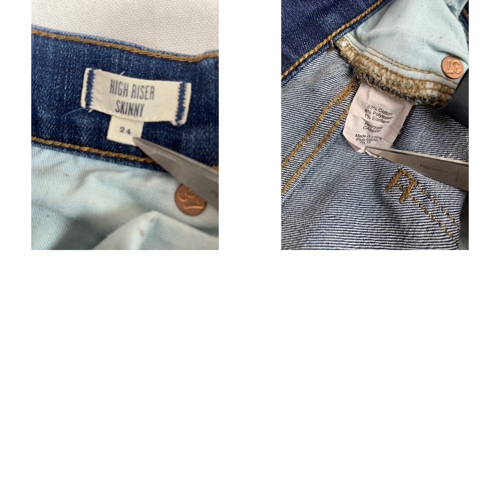Madewell MADEWELL JEANSWOMENSSIZE24BLUEHIGHRISERSKINNY (FLAT LAY IS 25X28) Size 42" / US 20 - 8 Thumbnail