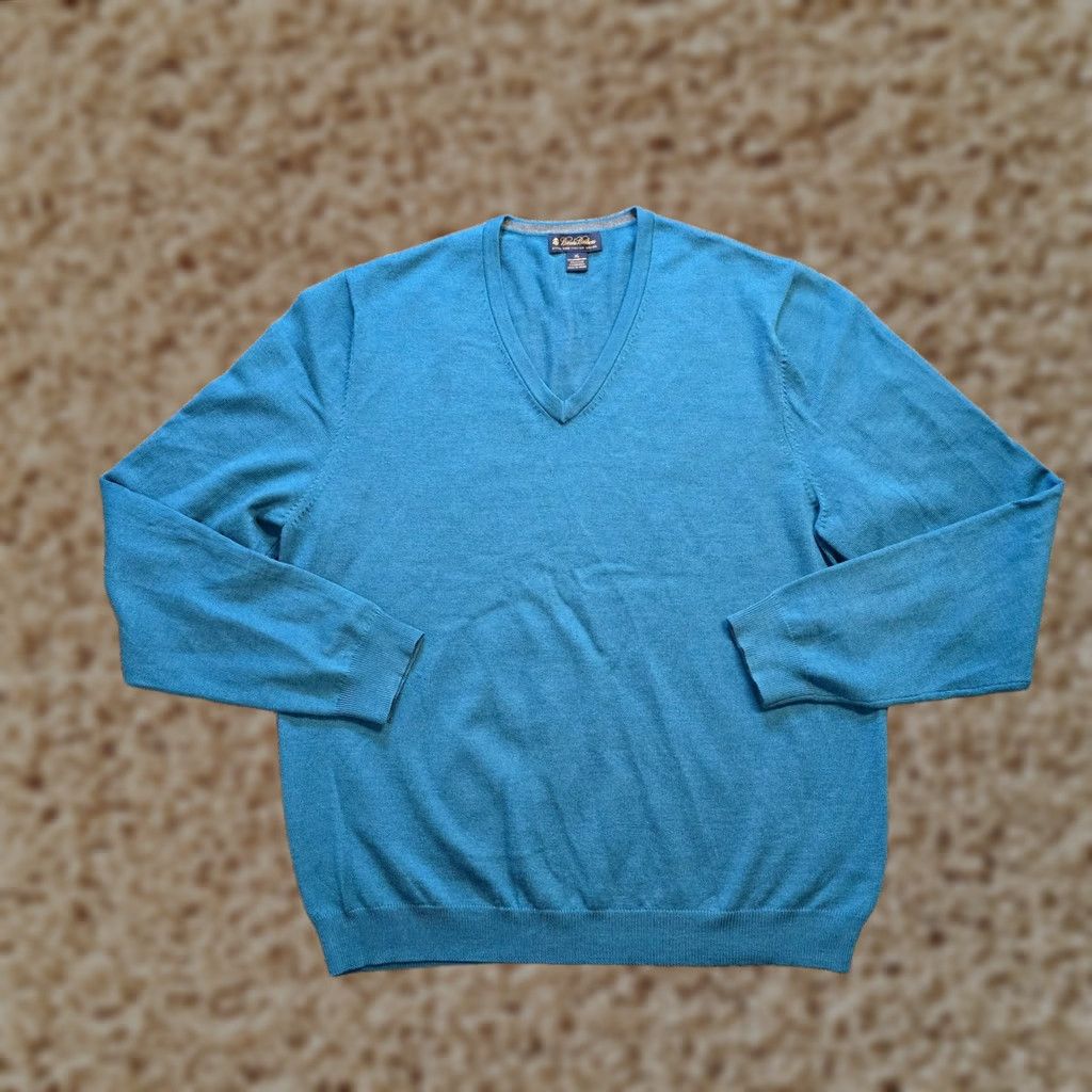 Brooks Brothers Brooks Brothers Sweater Pullover Mens XL Green Merino Wool Long Sleeve V-Neck Capstone? Size US XL / EU 56 / 4 - 1 Thumbnail