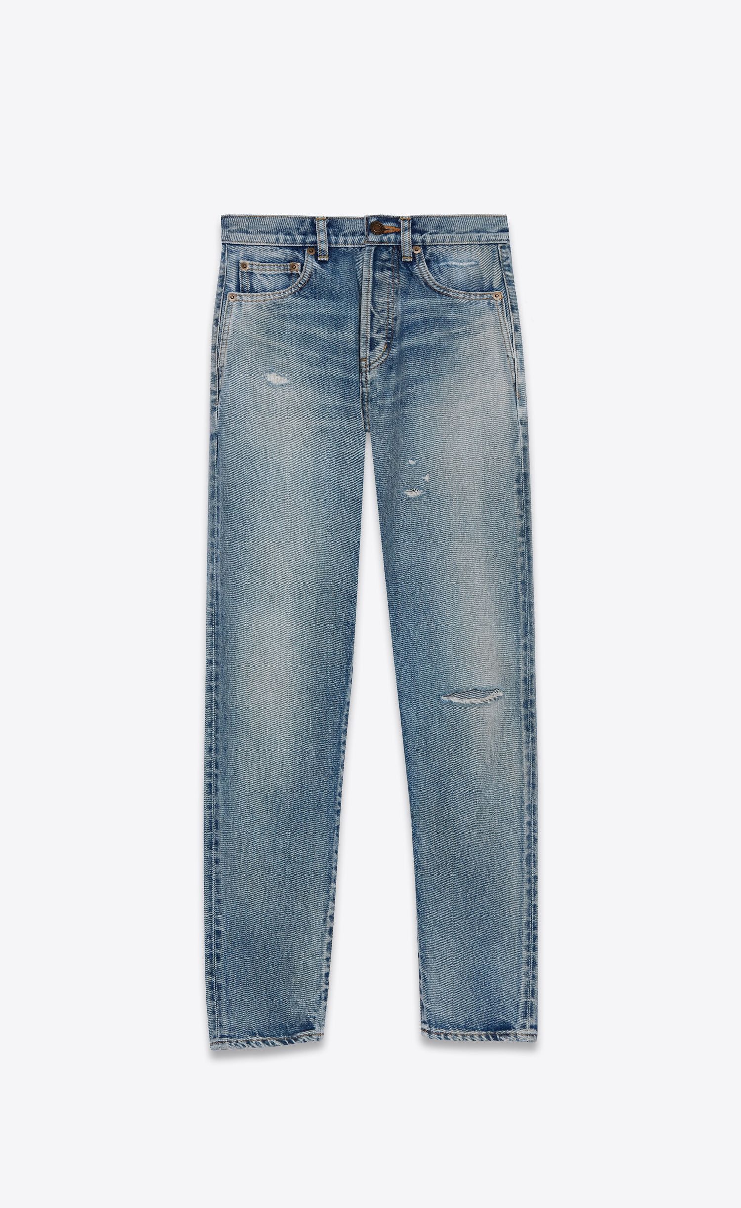 Saint Laurent Paris slim-fit jeans in santa monica blue denim men's Size US 31 - 1 Thumbnail