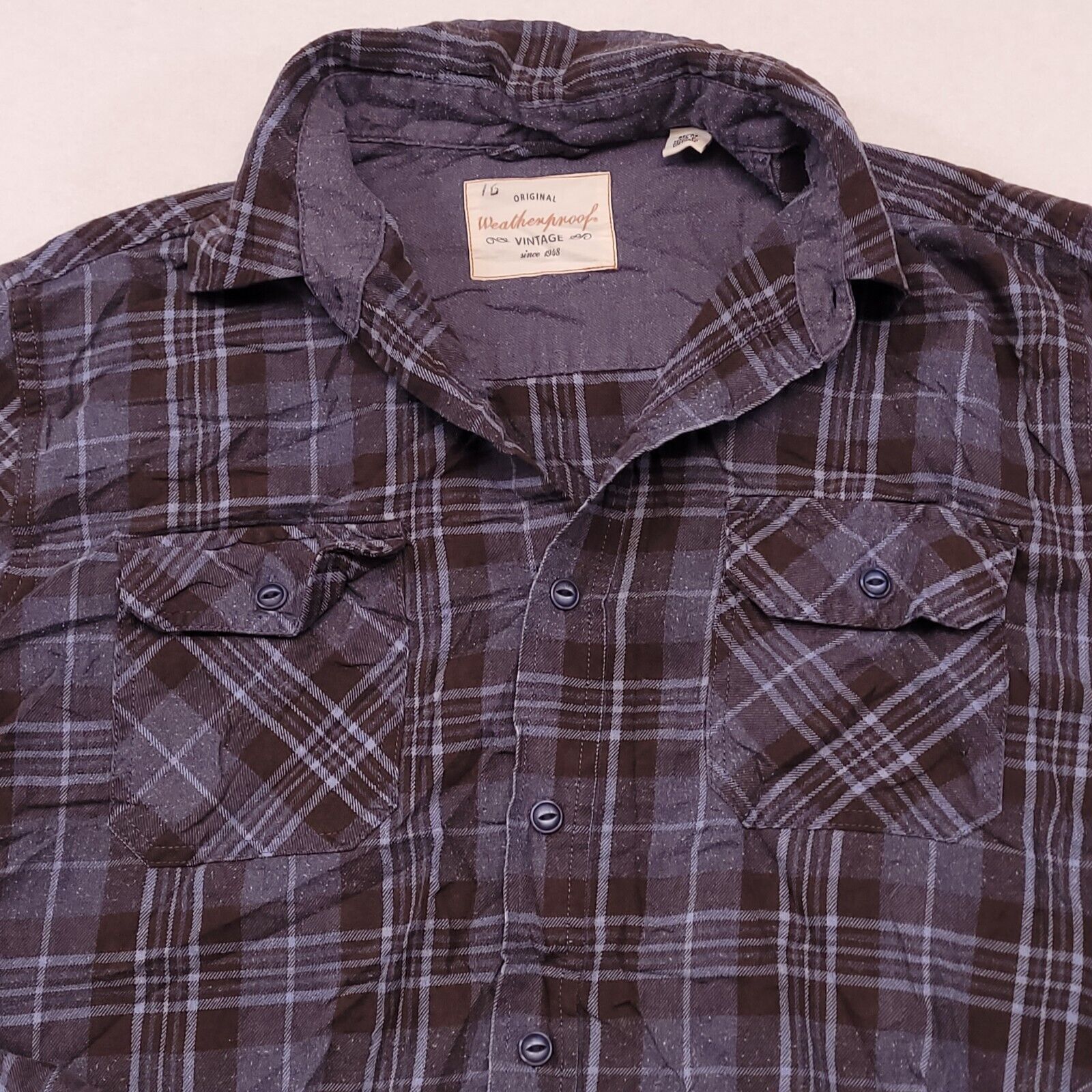 Weatherproof Weatherproof Tartan Flannel Casual Shirt Womens Size M Gray Size M / US 6-8 / IT 42-44 - 1 Thumbnail