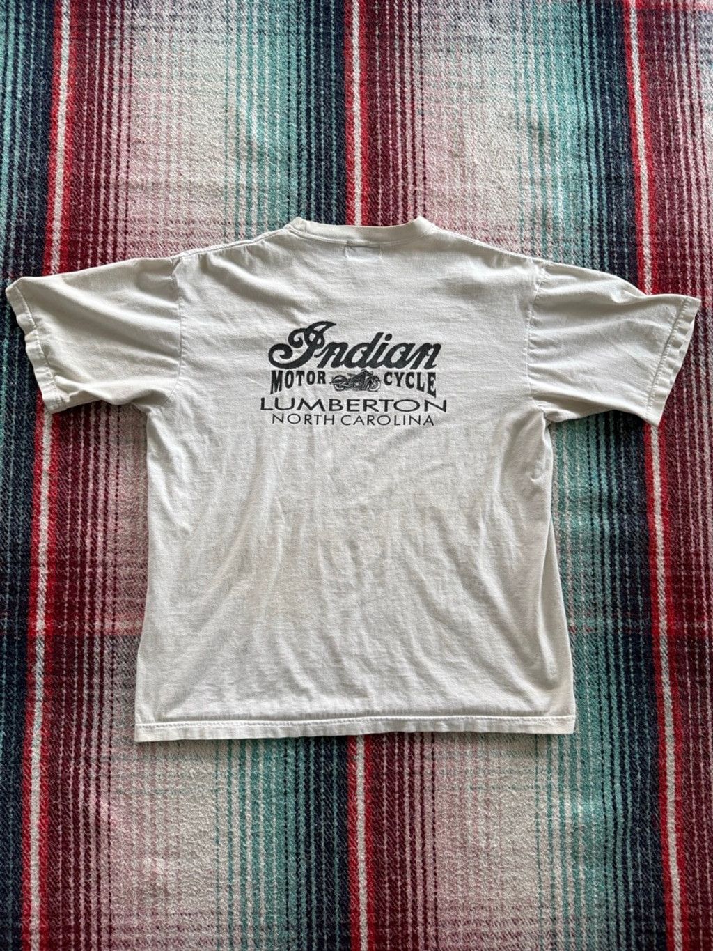 Indian Motorcycle Vintage Distressed Indian Motorcycle White Tee L Size US L / EU 52-54 / 3 - 3 Thumbnail