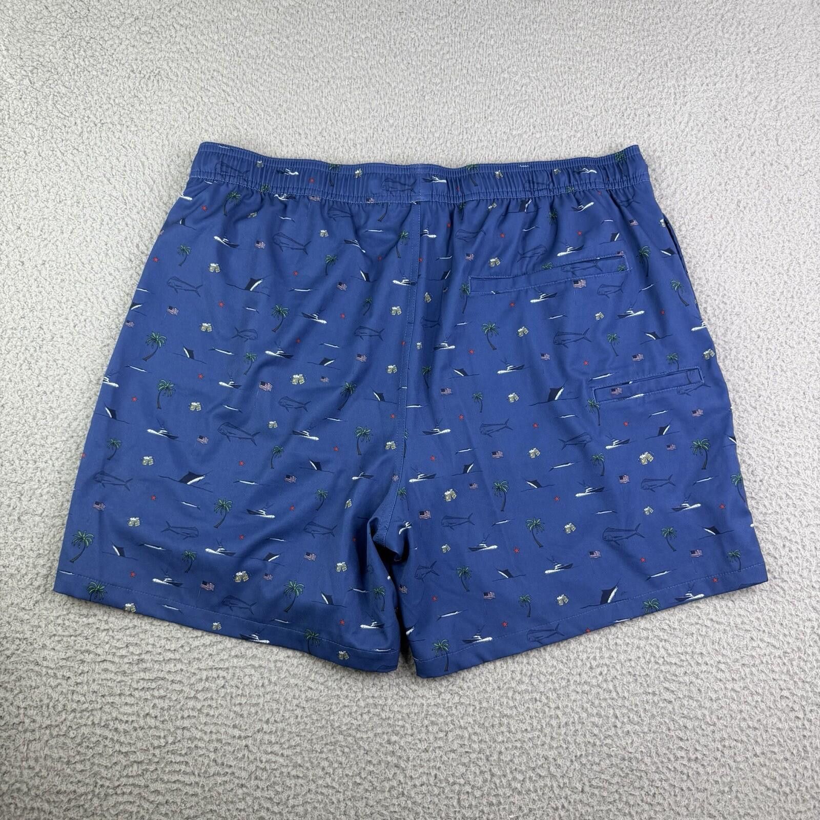 Other Huk Blue Swim Trunks Tropical USA Men's XXL Performance Size US 40 / EU 56 - 2 Thumbnail
